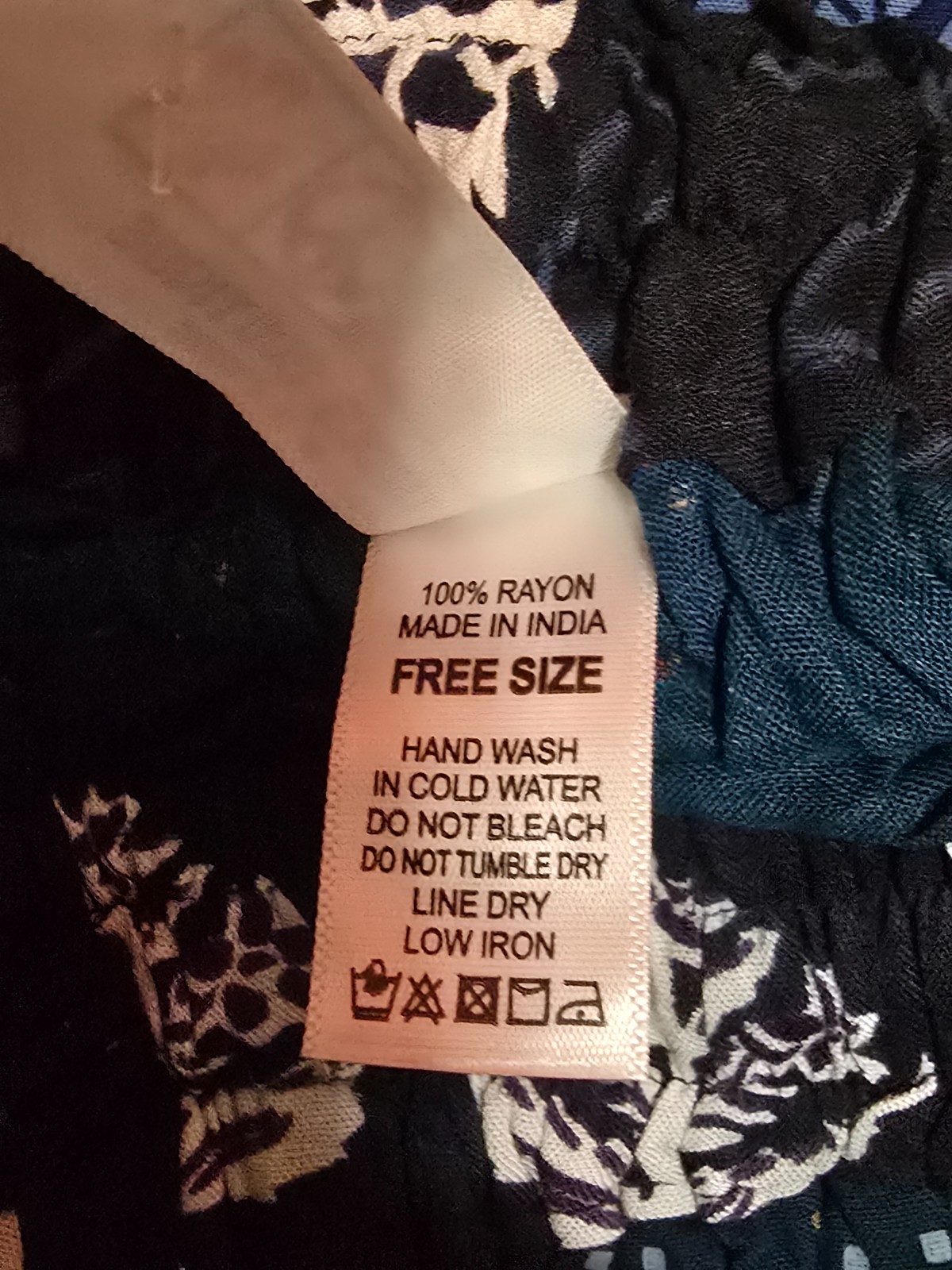India Boutique Gauzy Maxi Skirt One-Size white, many shades of blues, pink, boh