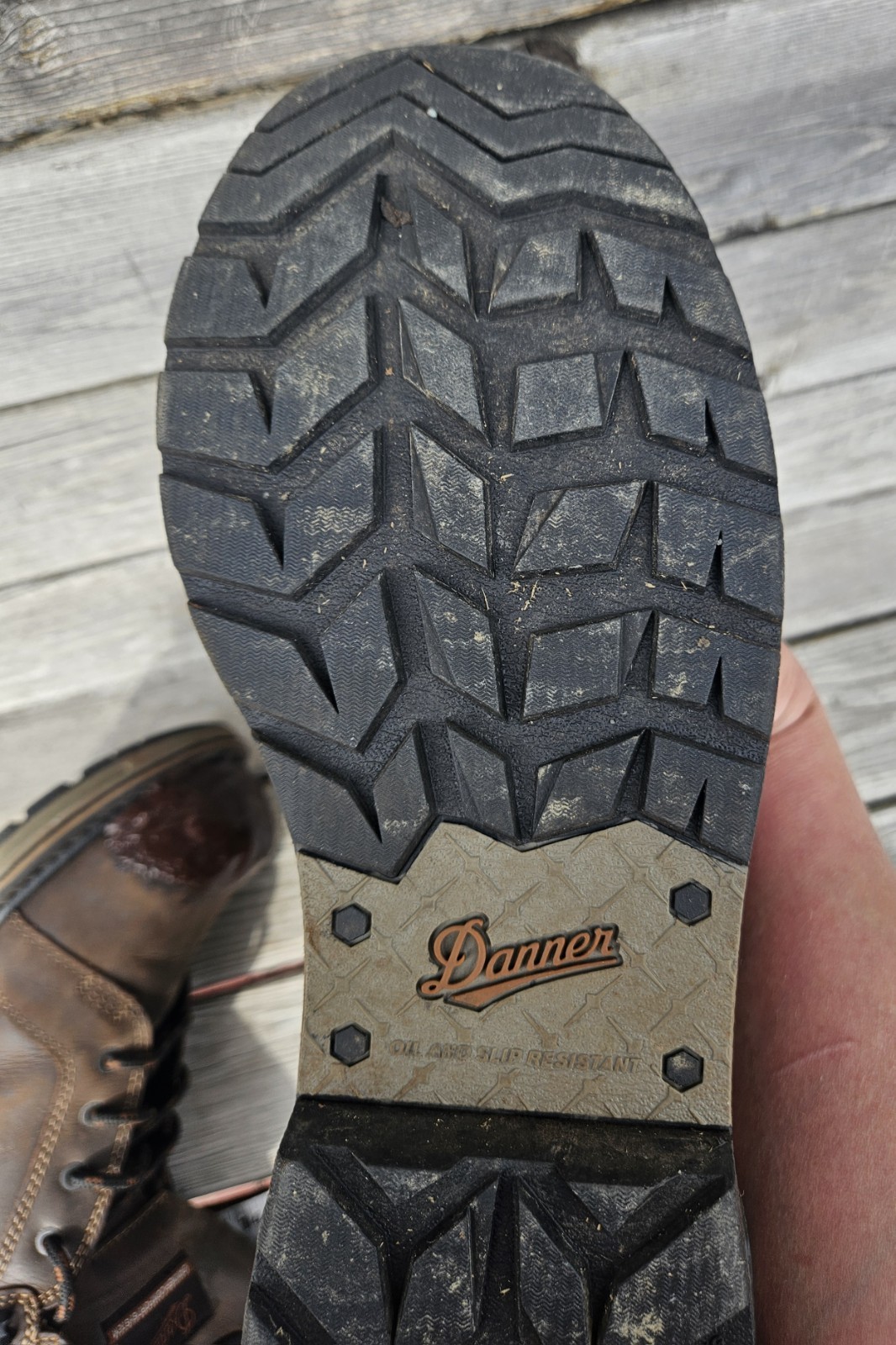 Danner steel yard 6″ ST boot 6 Mens 10.5 D Brown Tuff Toe Cover Lace Up 12531