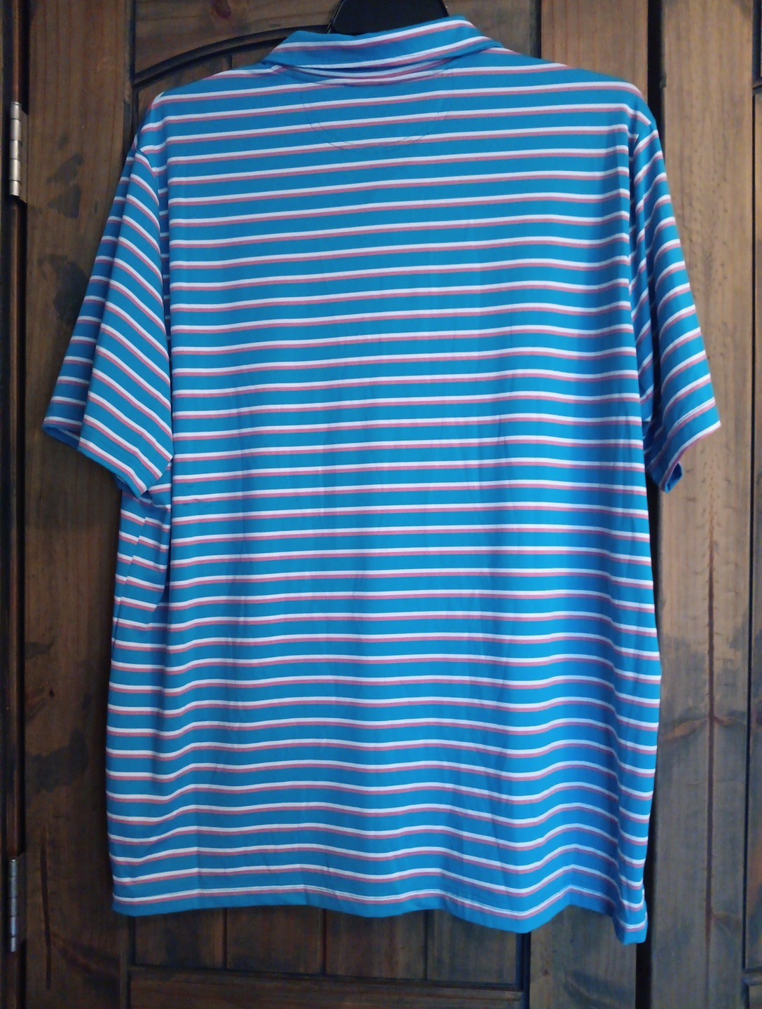 Crown And Ivy Mens Short Sleeve Performance Polo Shirt Striped XL NWT