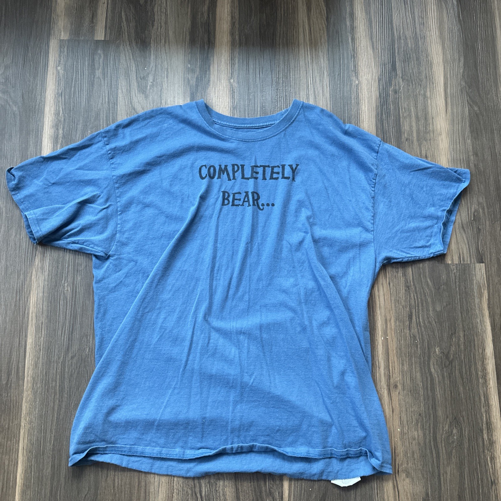 Men’s Champion Blue “Completely Bear” “Under My Kilt” T-shirt – Size XXL