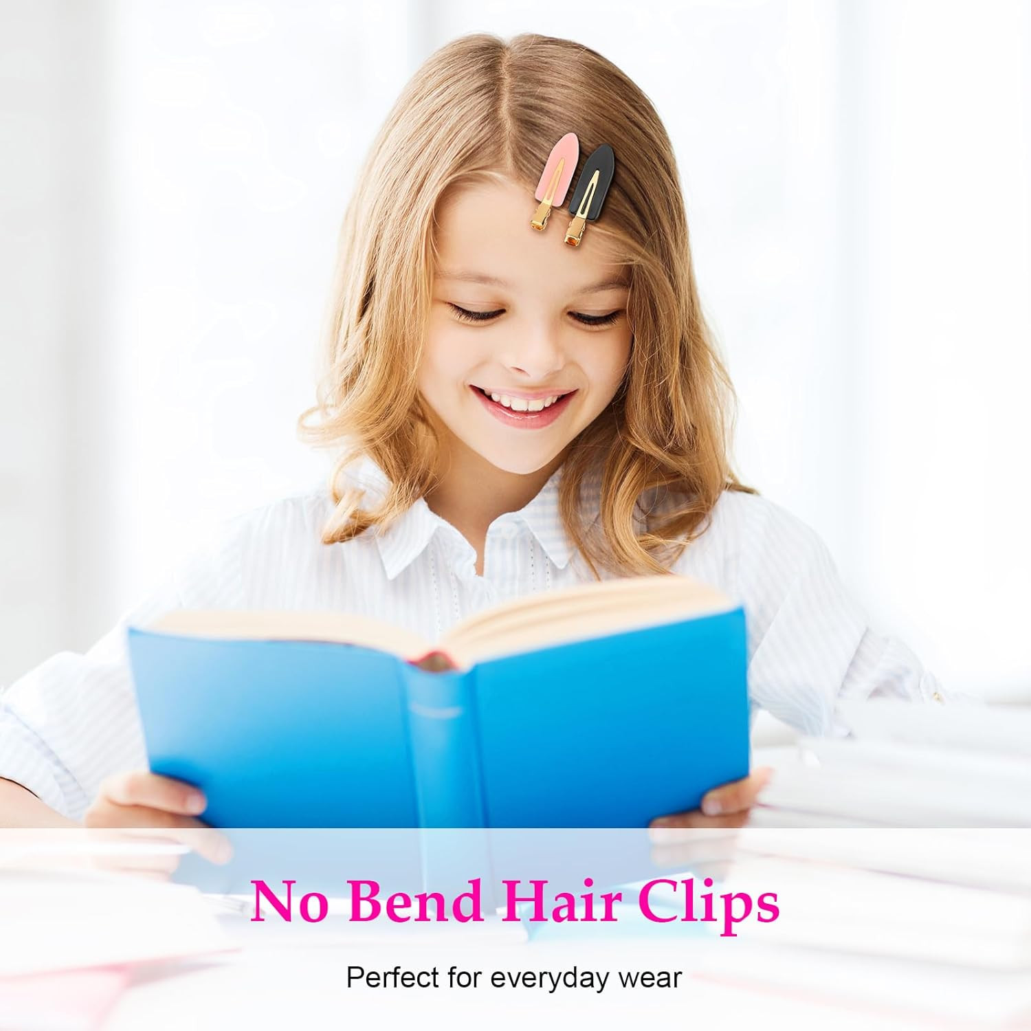 6 Pcs Creaseless Hair Clips No Ben No Crease Hair Clip Makeup Clips for Women an