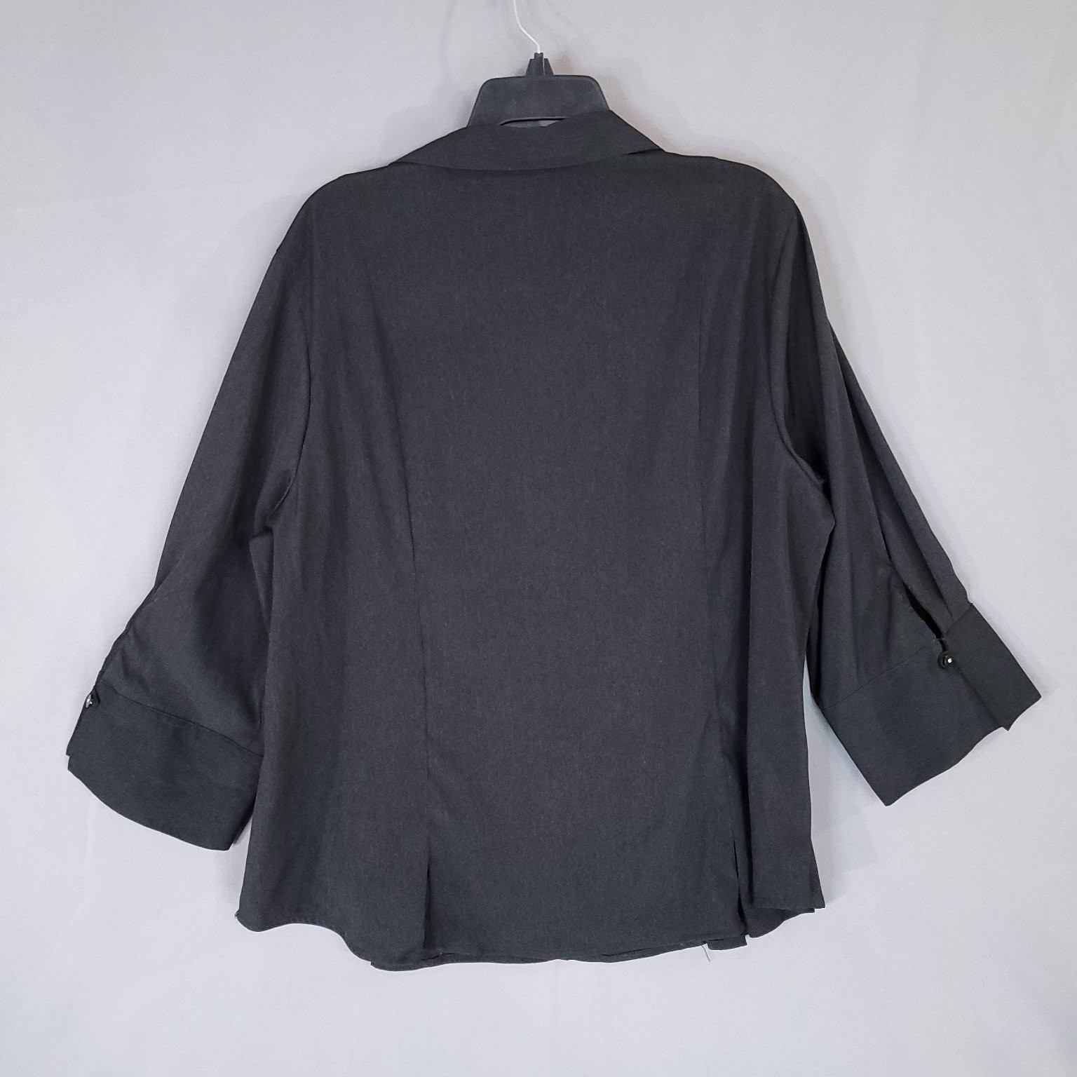 Cato Top Women’s Black 18/20W Polyester Spandex Bell Sleeve Blouse