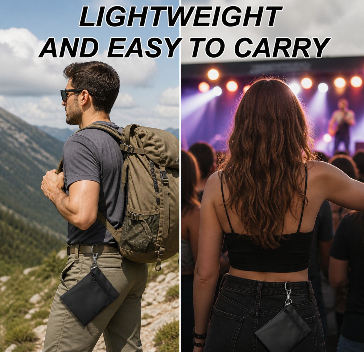 Clip-On Utility Pouch 3 Pack Travel Organizer Portable Storage Carry System