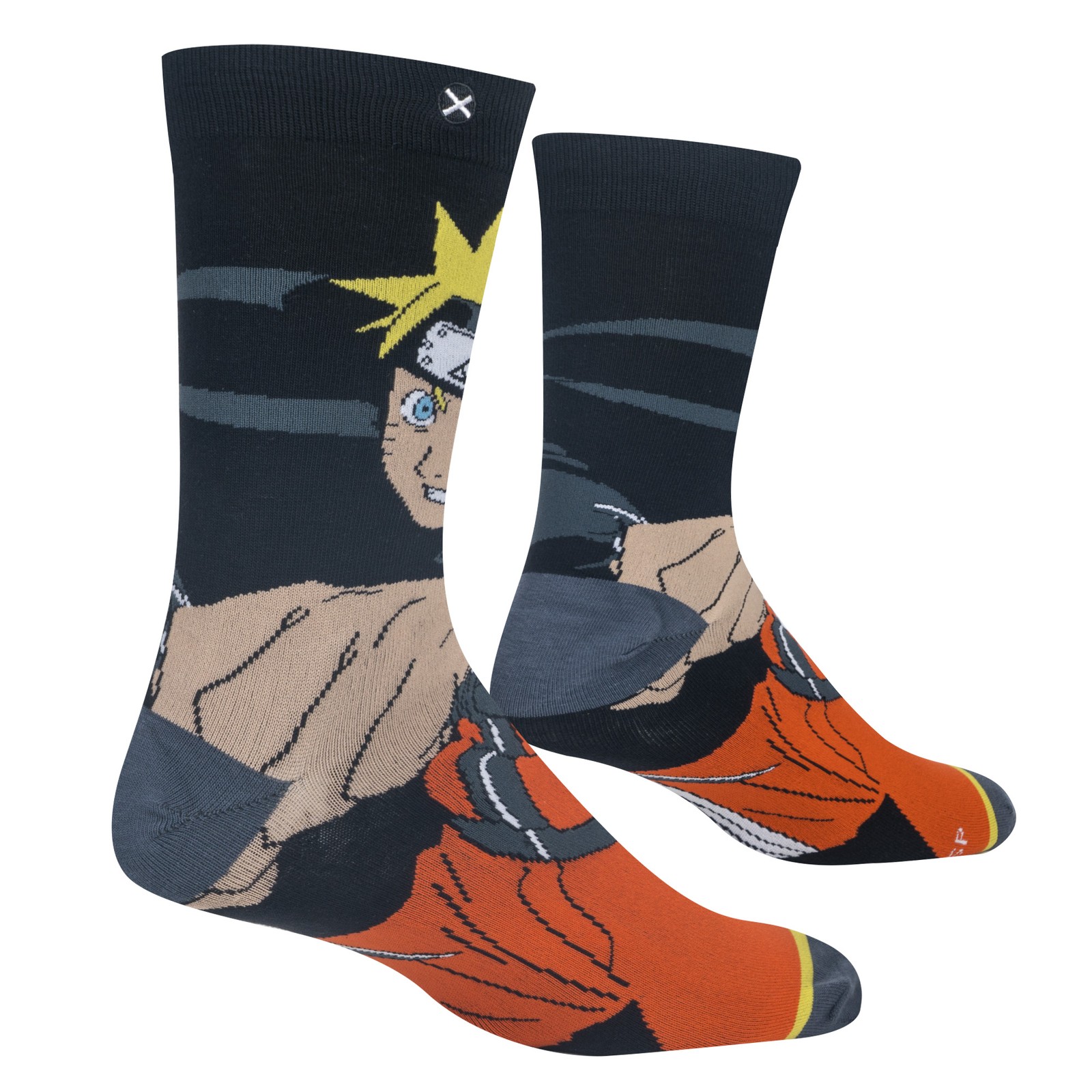 ODD SOX – Naruto Uzumaki Novelty Crew Socks – Size Large – Men’s 8–12 / Women’s