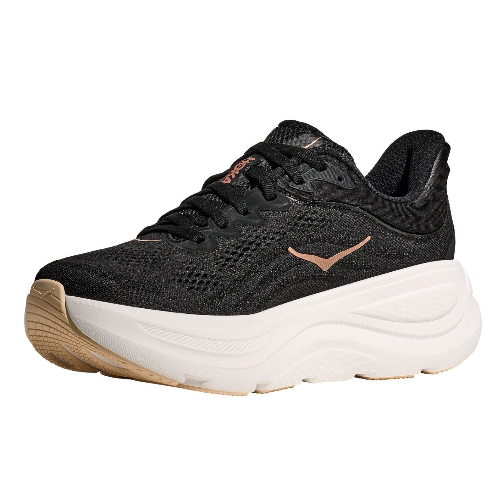 Hoka One One Bondi 9 1162012-BRGL Sneakers Women’s Black Rose Gold Running Shoes