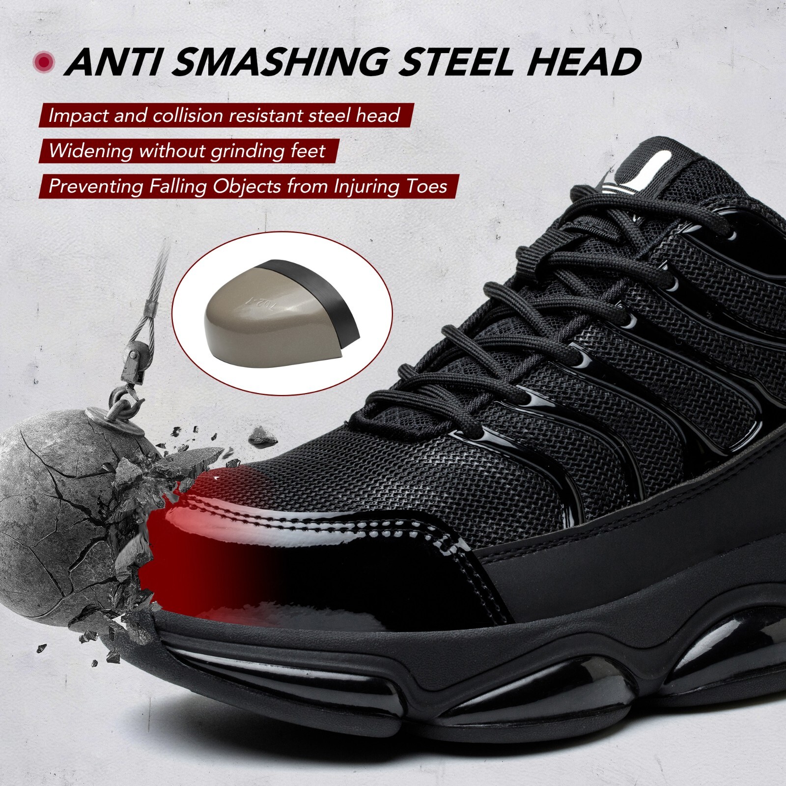 Mens Waterproof Work Boots Steel Toe Safety Shoes Indestructible Non Slip