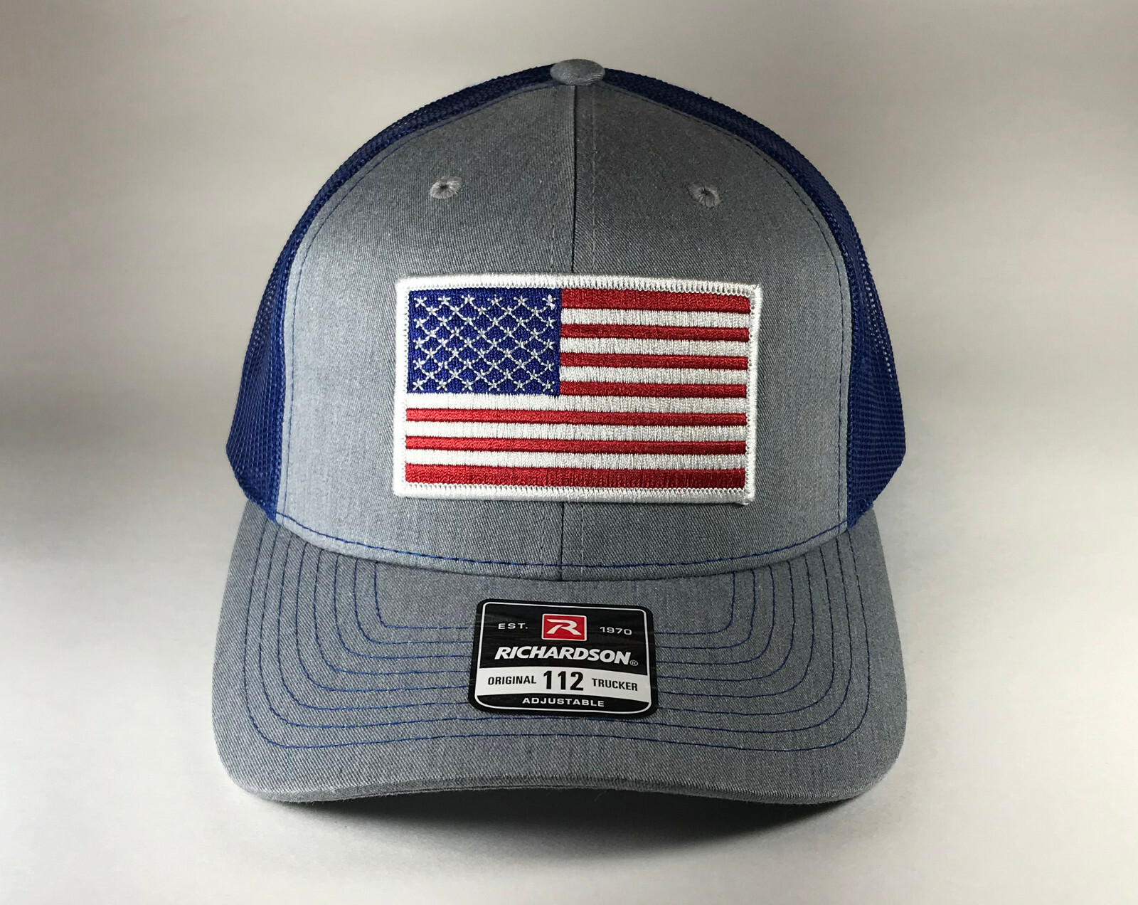 Richardson 112 American Flag 6 Panel Adjustable Snapback Trucker Mesh Hat