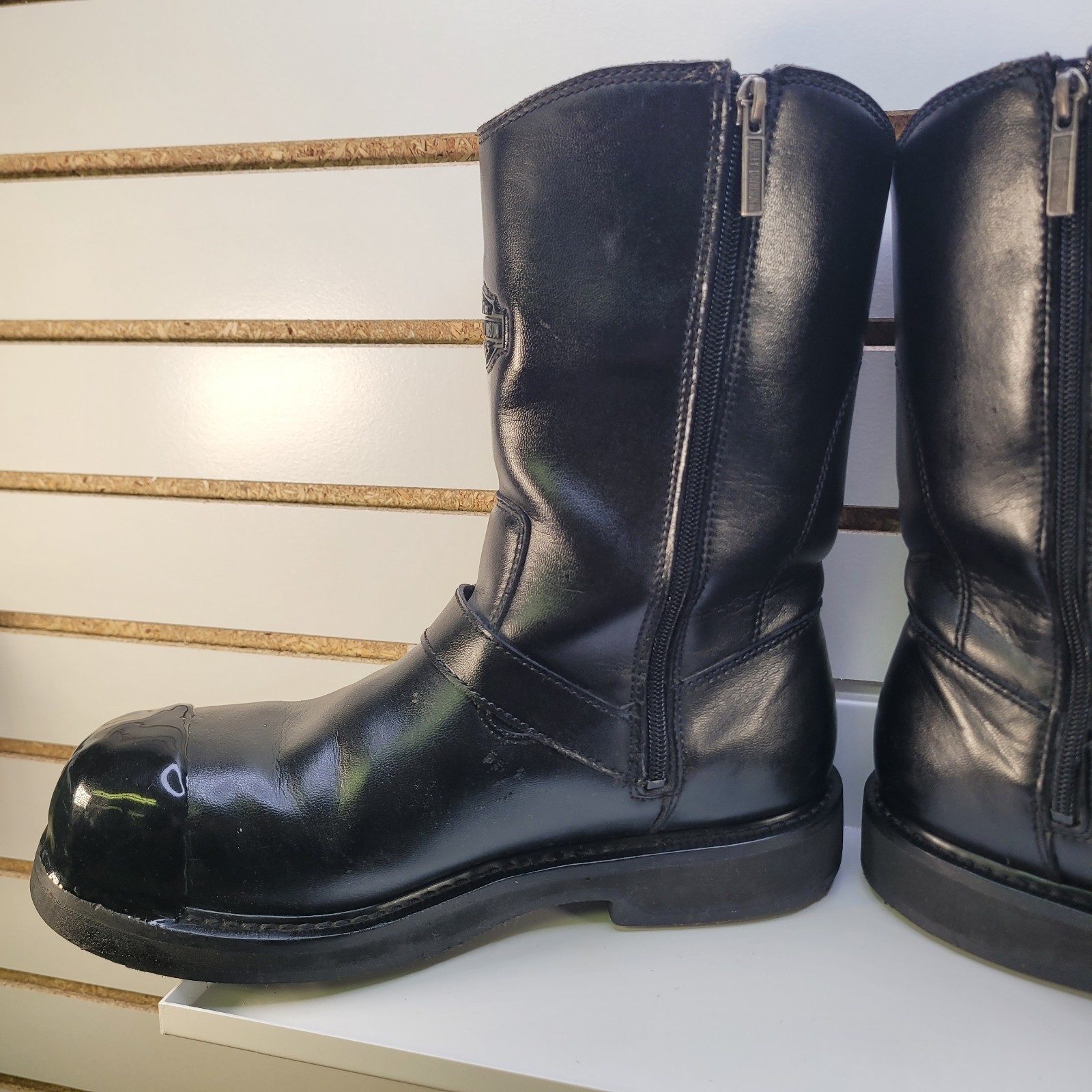 Harley Davidson Men’s Jason Black Steel Toe Boots Shoes D93120 Safety Sz 10M