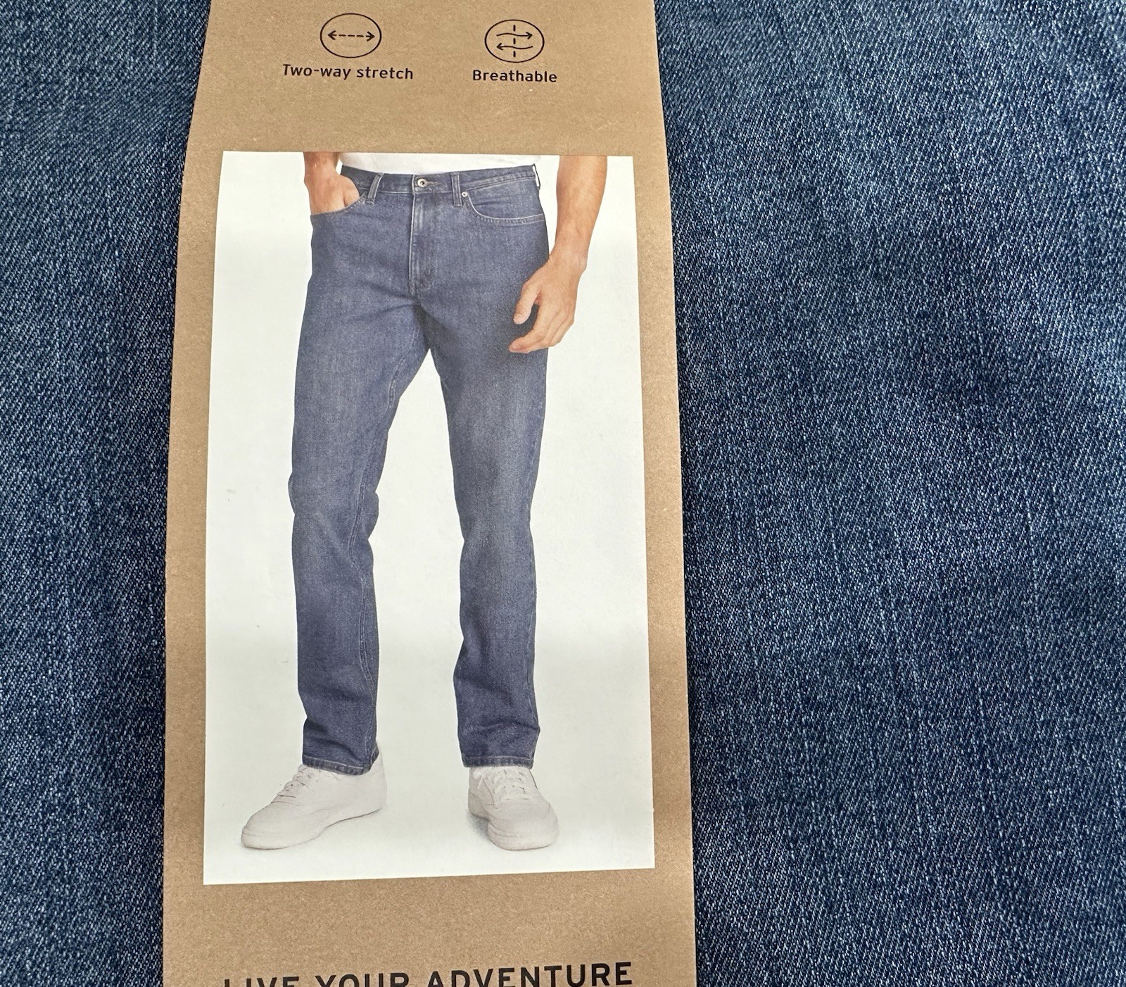 Eddie Bauer Men’s Straight Fit Stretch Jeans, Blue, Size 30X29