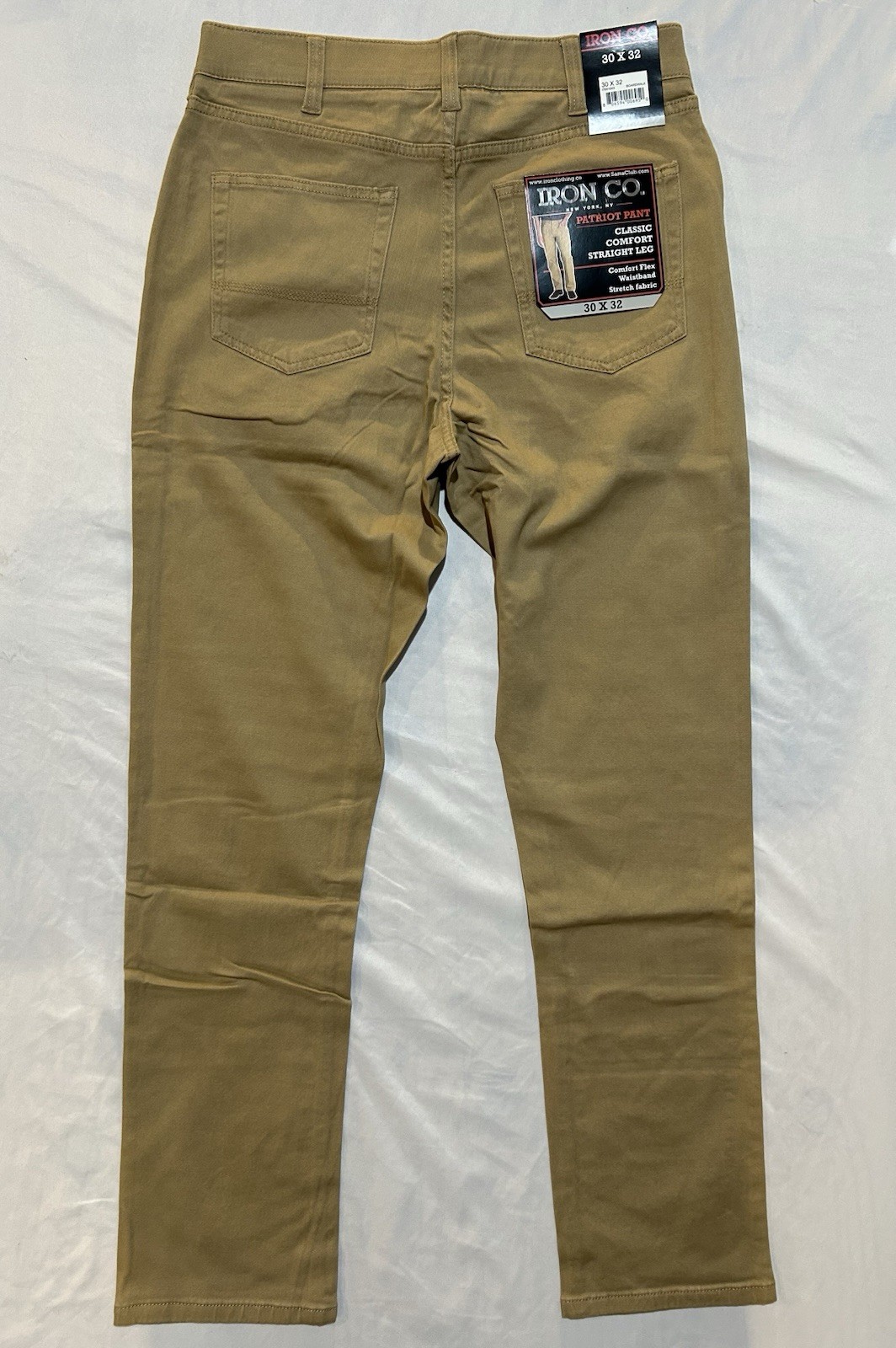 Iron Co. Men’s Classic Stretch Comfort Patriot Pants Boardwalk Khaki 30 X 32
