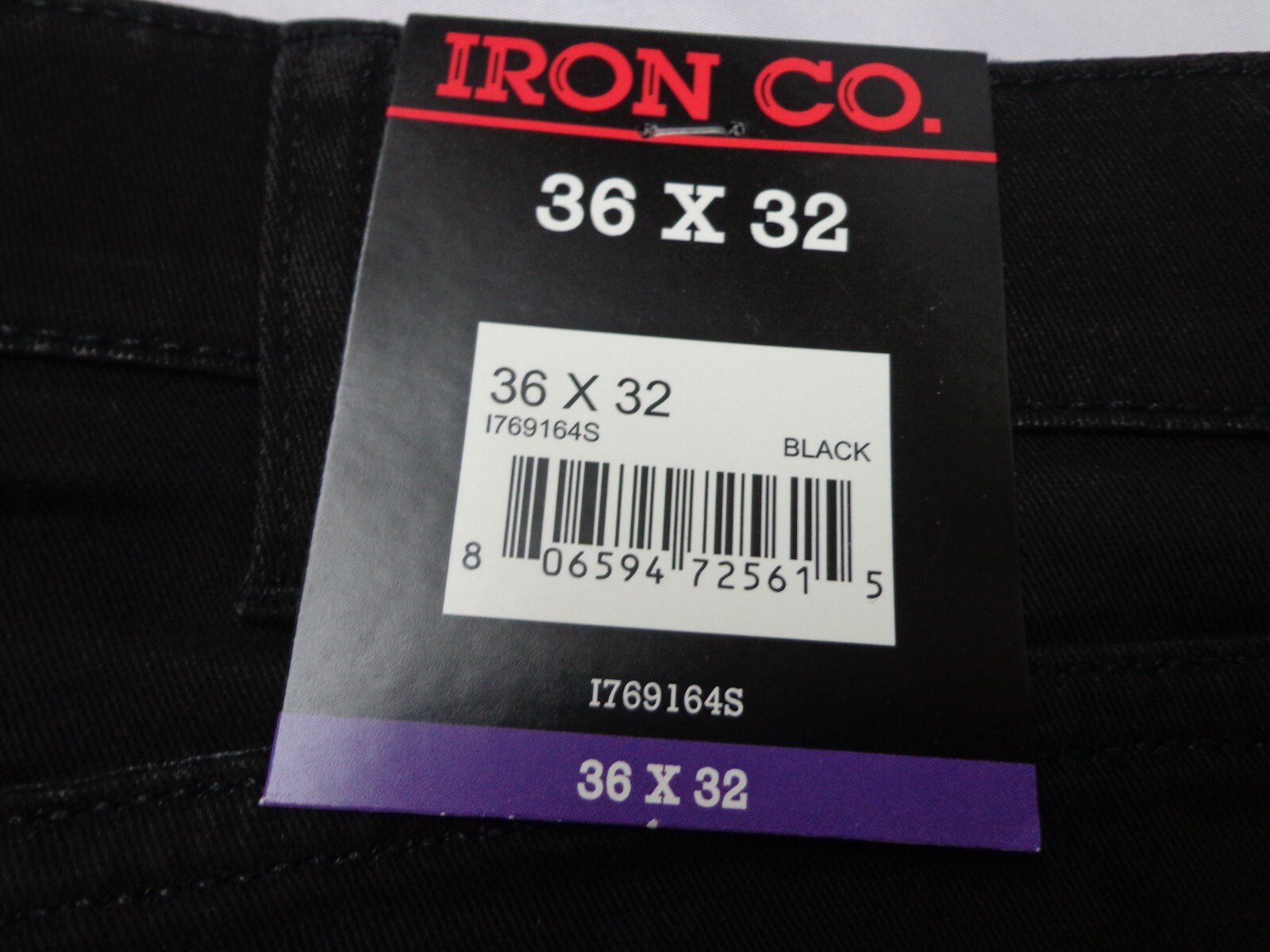 Iron Co. Men’s Classic Stretch Comfort Patriot Pants Black 36 x 32