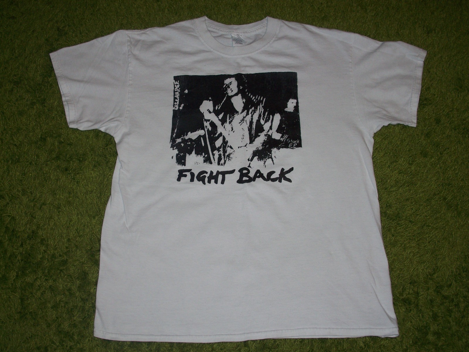 DISCHARGE Fight Back T-SHIRT L GBH Exploited Chaos UK Poison Idea Misfits KBD