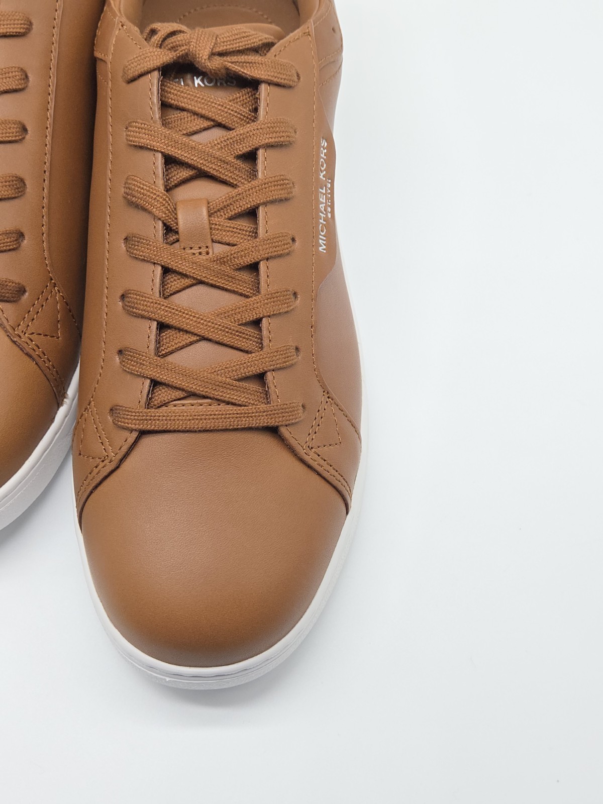 Michael Kors Men’s Lugage Brown Keating Leather Sneakers SIZE 9M/9.5M/10M NIB