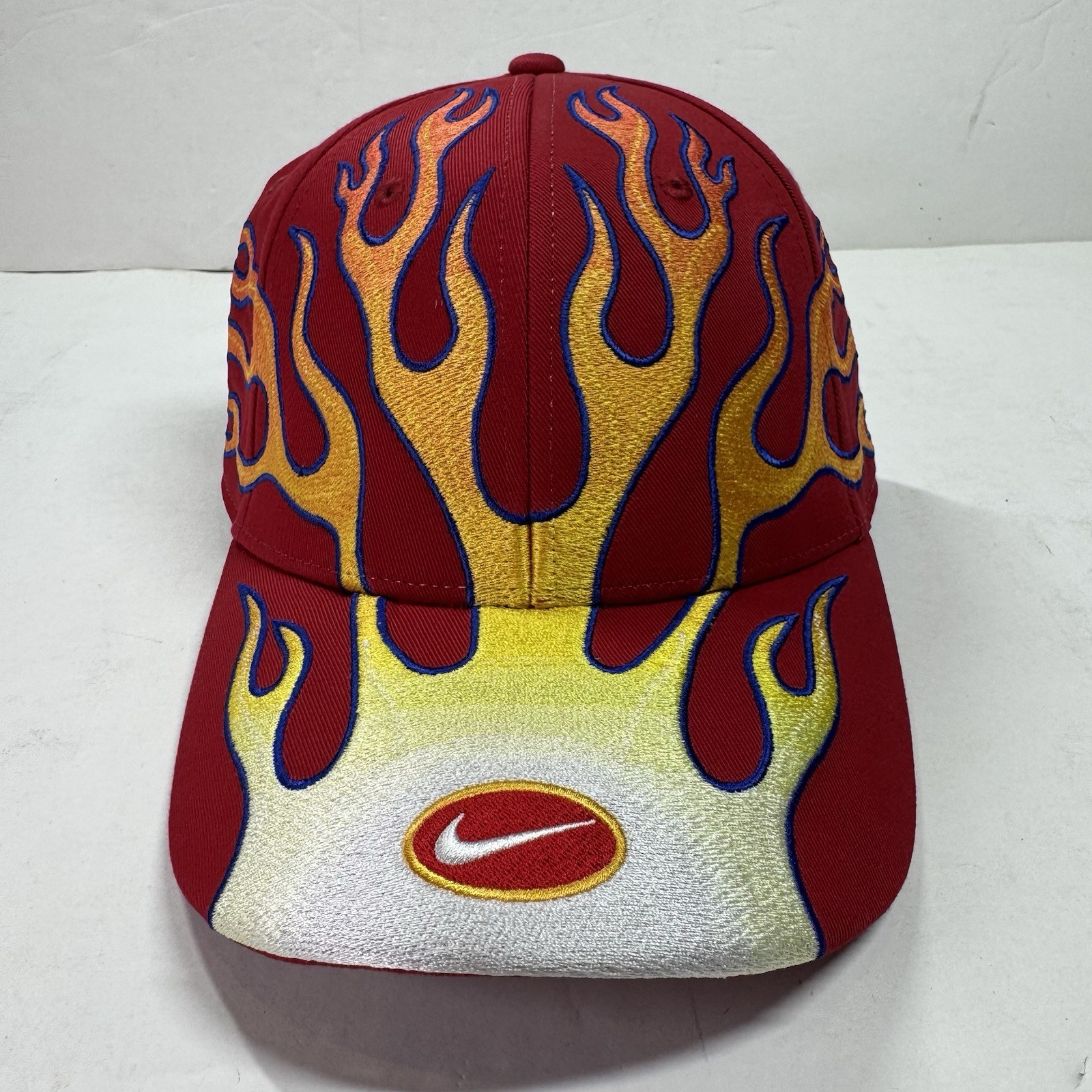 Nike Club Cap Structured OG Flame Gym Red Adjustable Hat HV6642-687 Size M/L NEW