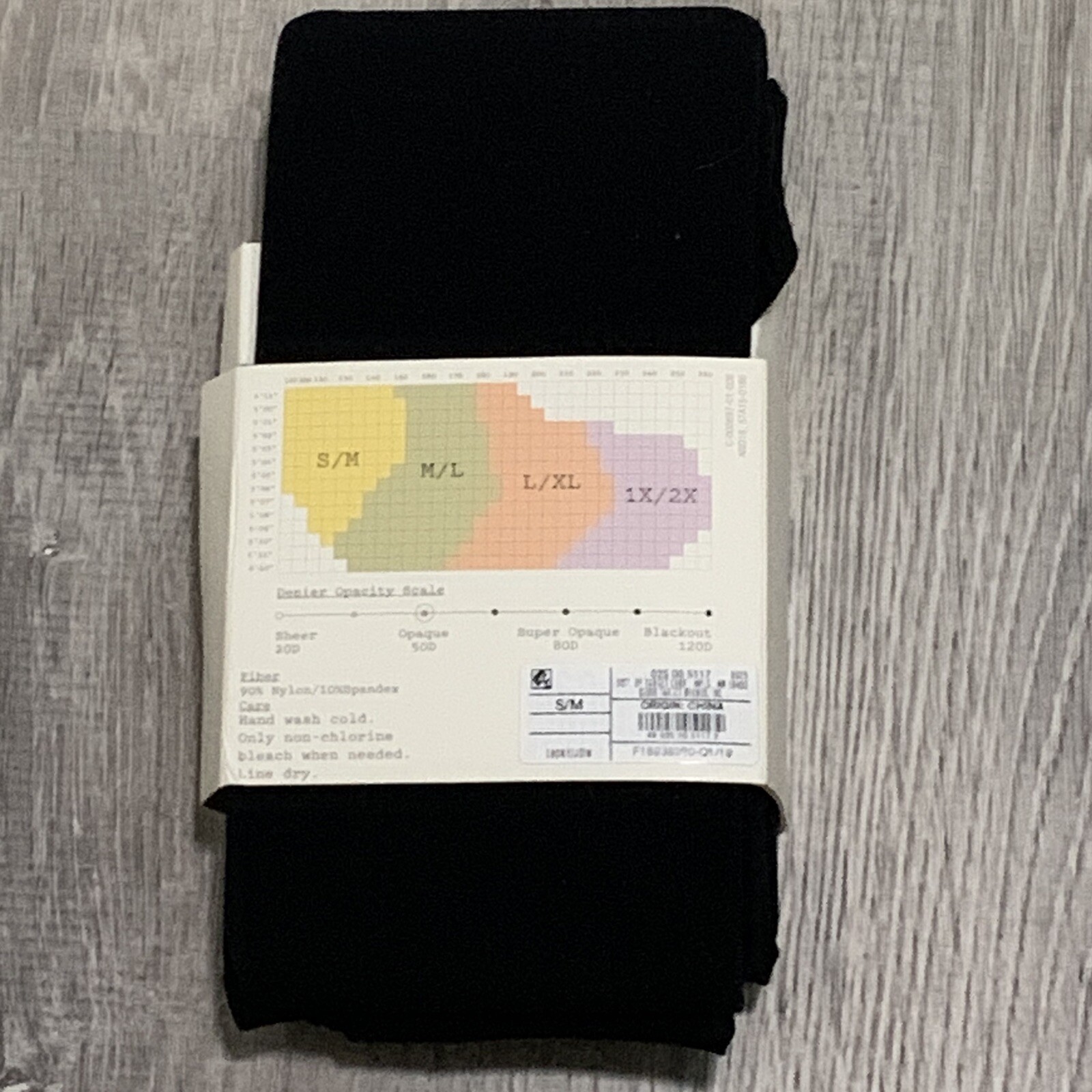 A New Day Tights sz S/M Black Opaque 50 Denier Two Pairs Career Casual NEW