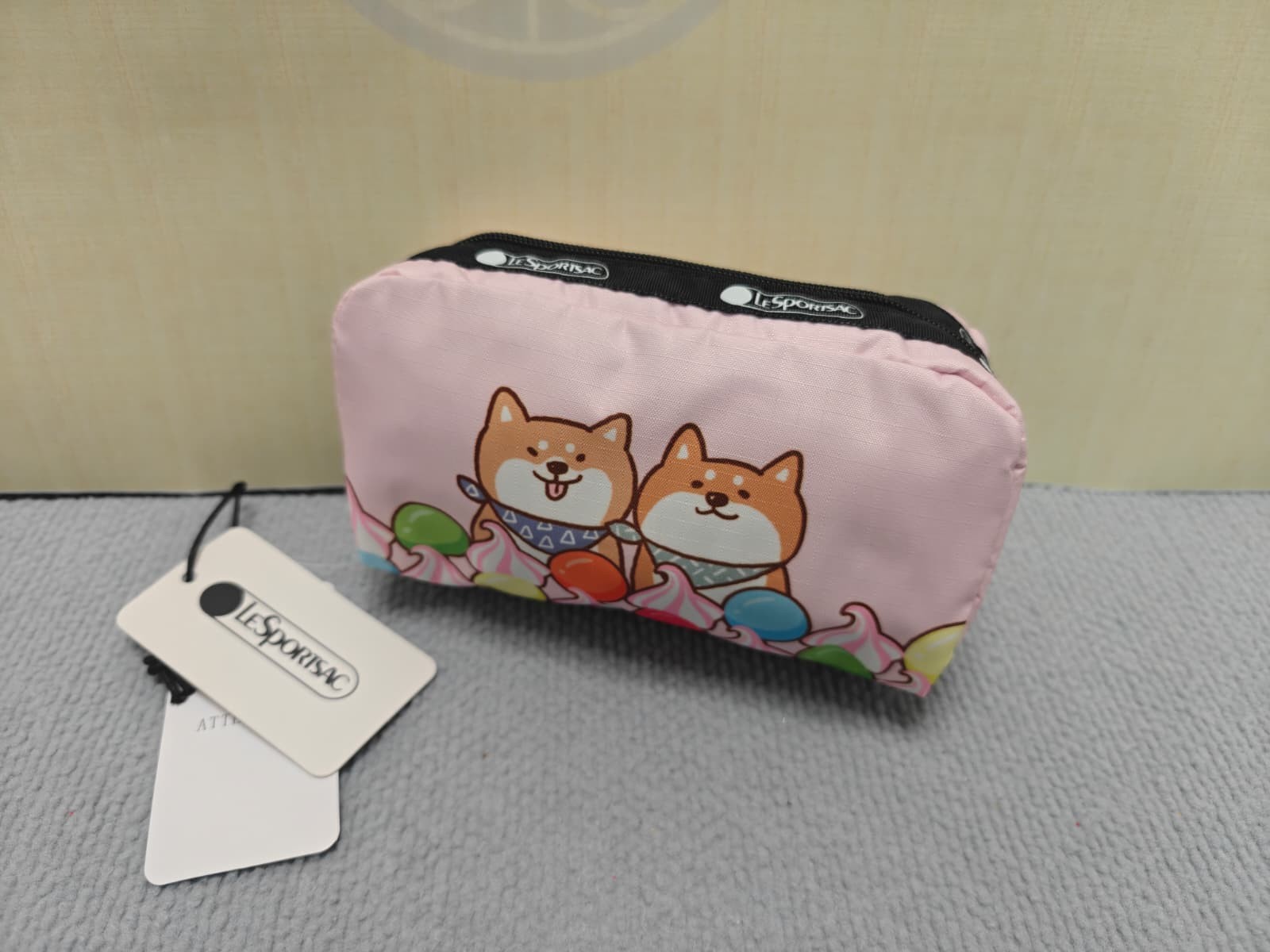 US STOCK & SHIP LeSportsac rectangular cosmetic pouch LSA