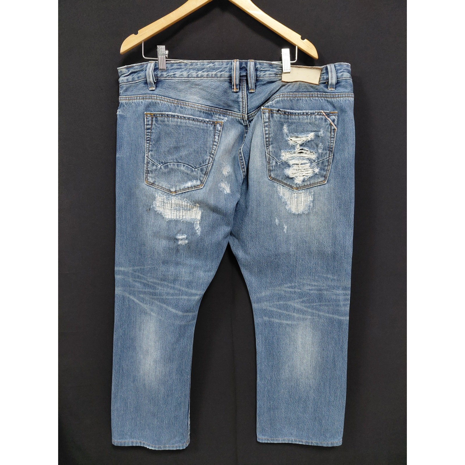 Cult of Individuality Distressed Blue Denim Jeans Mid (10-12 in) Regular