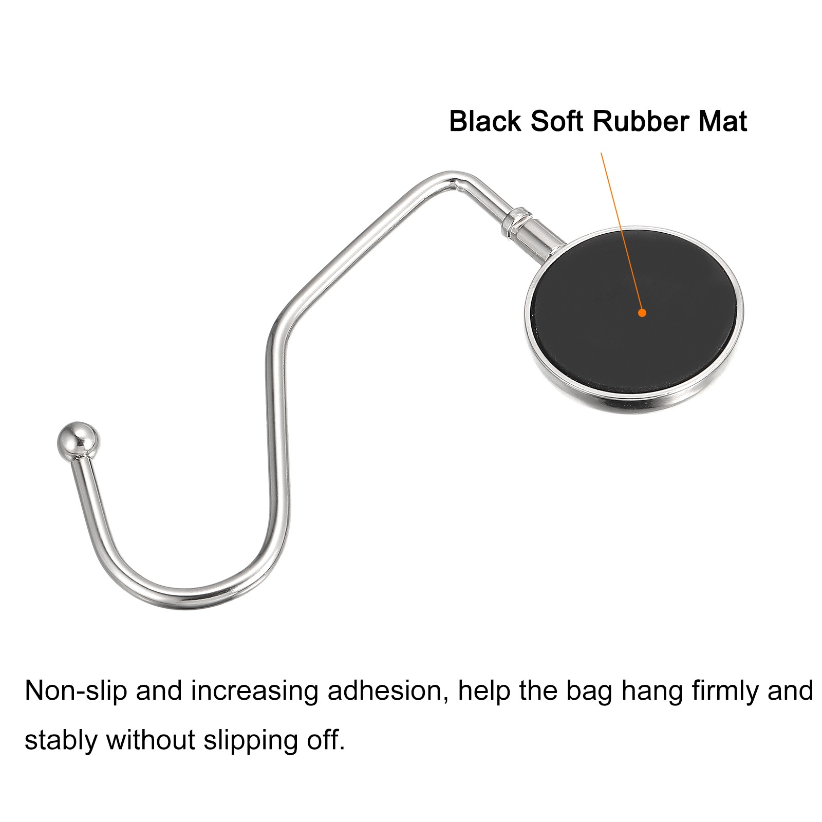 4.8″ Portable Purse Hook Handbag Hanger for Table Bag Storage Decor, Blue