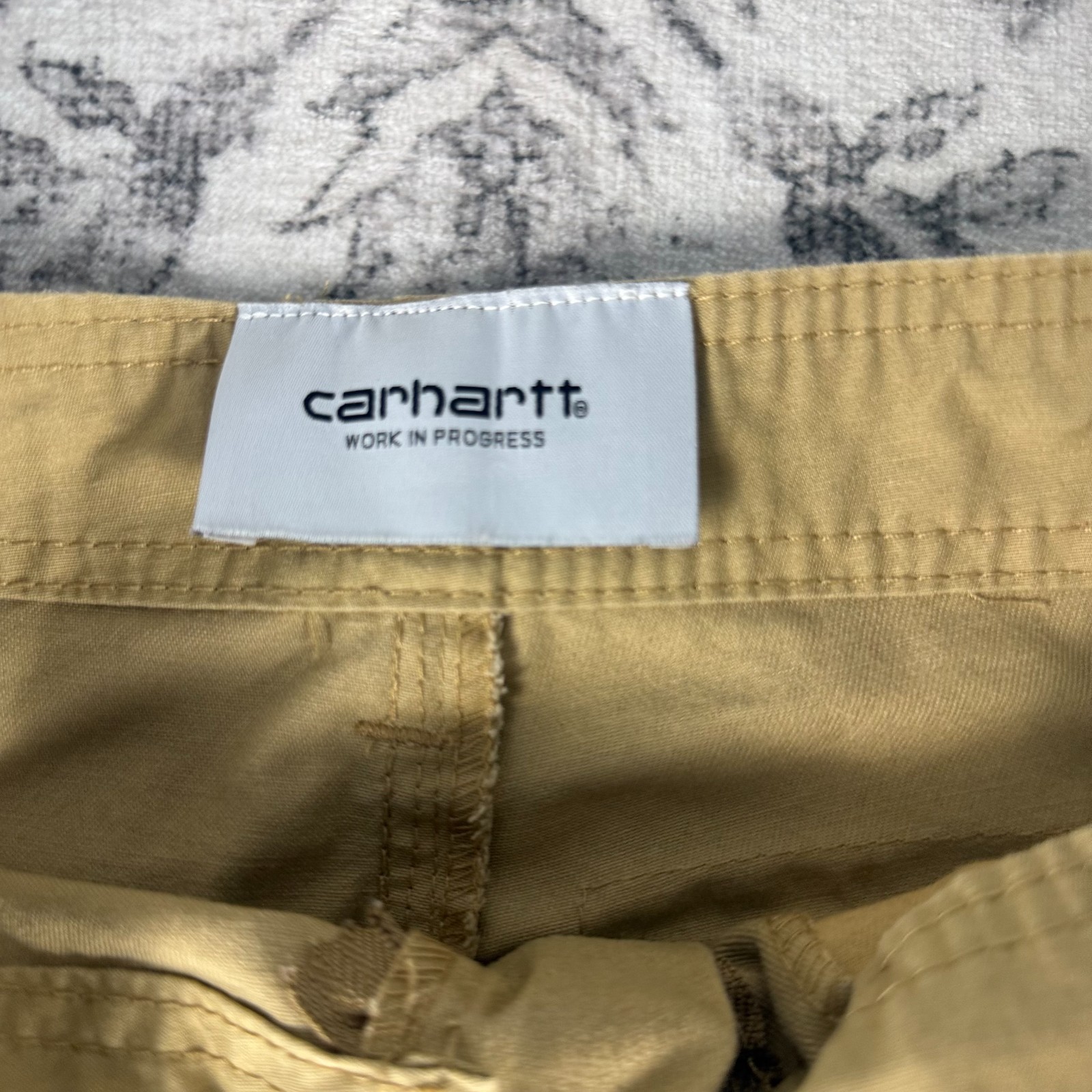 Carhartt WIP Cargo Pants Mens 32 Beige Tan Military Utility Workwear Cotton