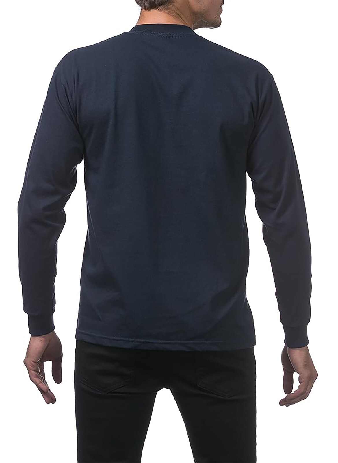 Pro Club Men’s 3-Pack Heavyweight Cotton Long Sleeve Crew Neck T-Shirt