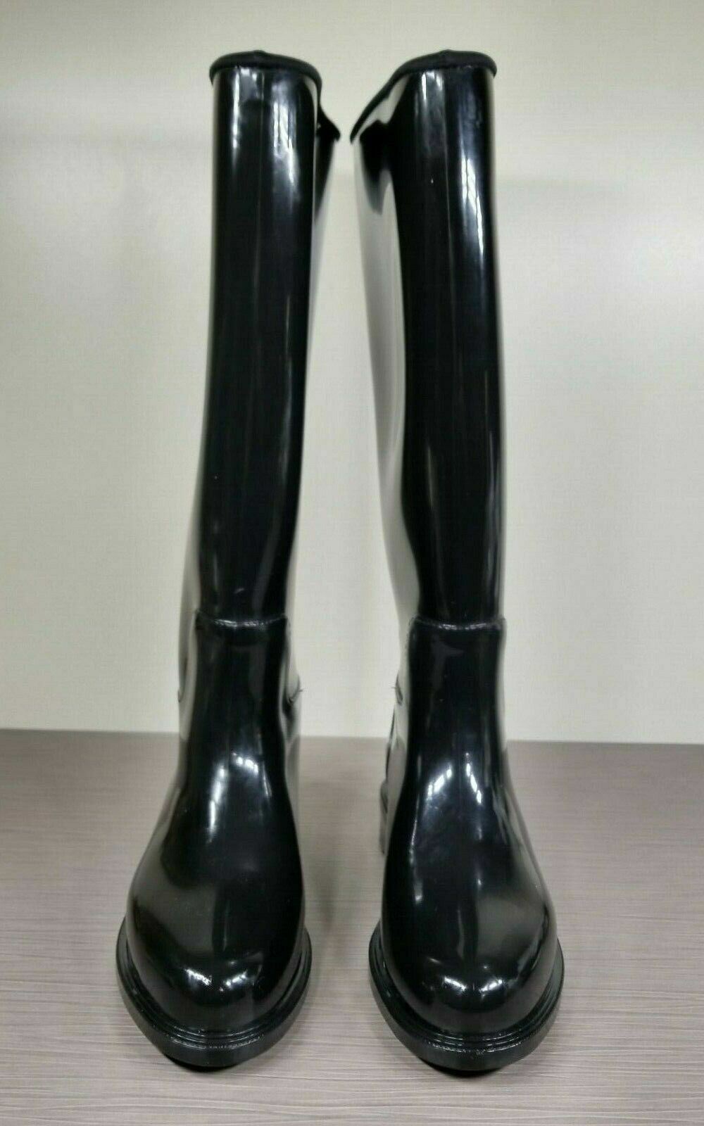Melissa Fullness Rain Boot, Black Gloss, Like Hunter, Womens Various Sizes