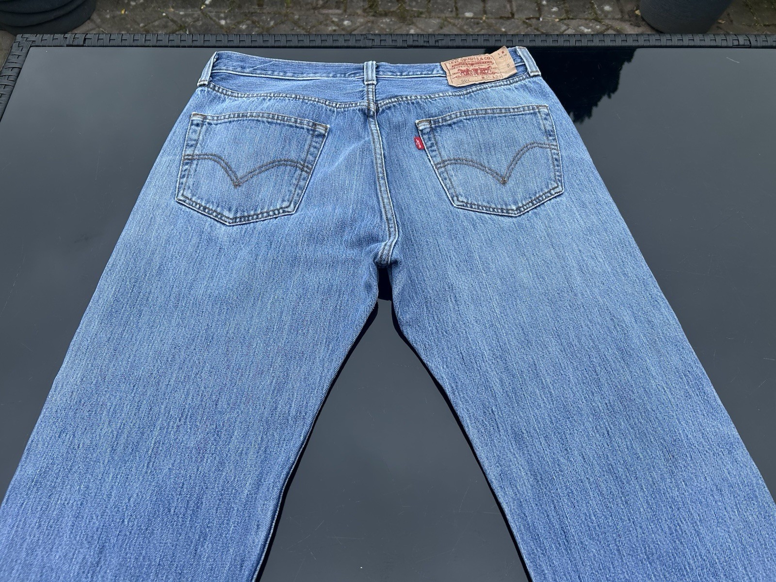 Levi 501 Jeans Waist Size 36in Inside Leg 29in In 100% Denim Cotton