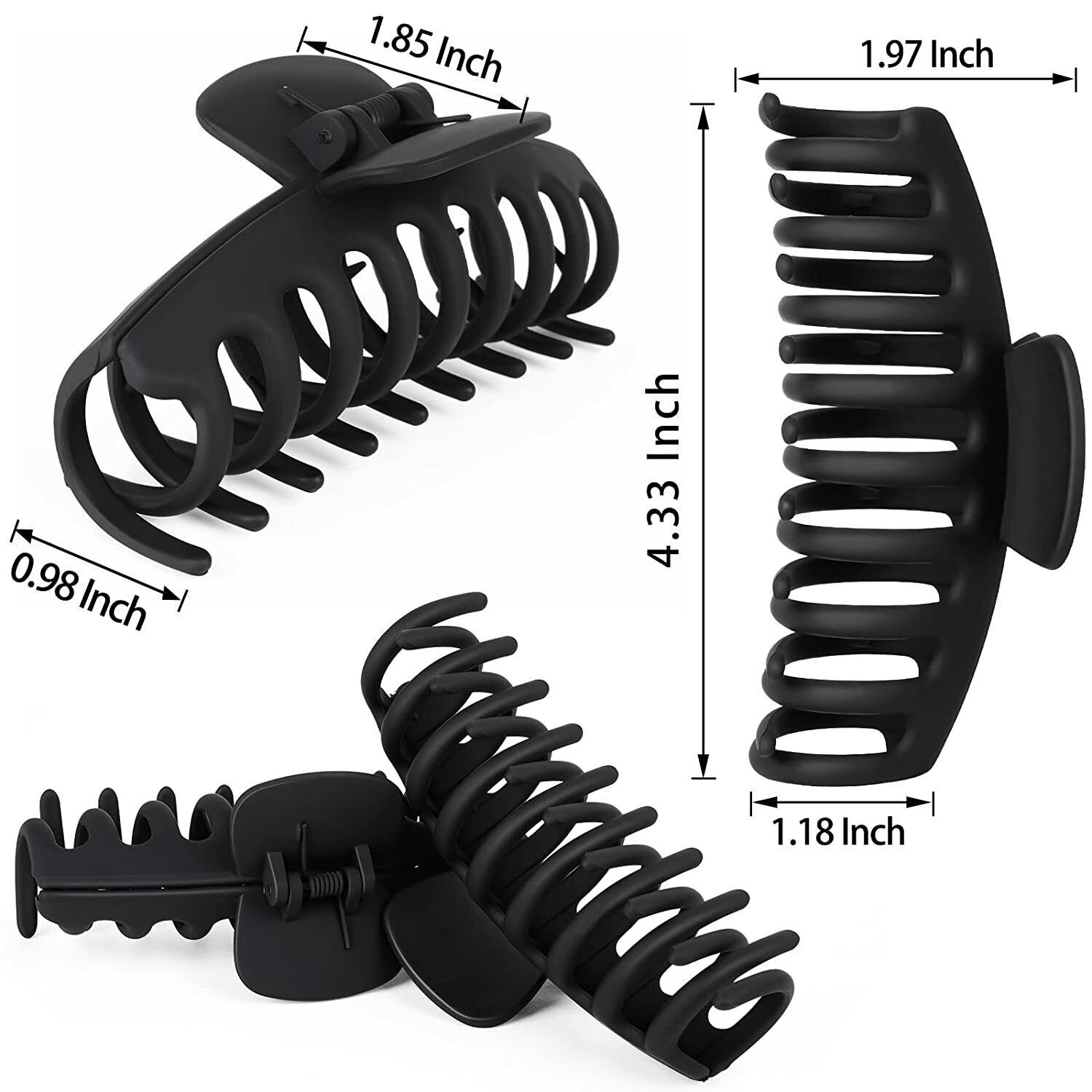 Large Hair Claw Clips Strong Hold Matte Hair Claw Clips for Thick Hair