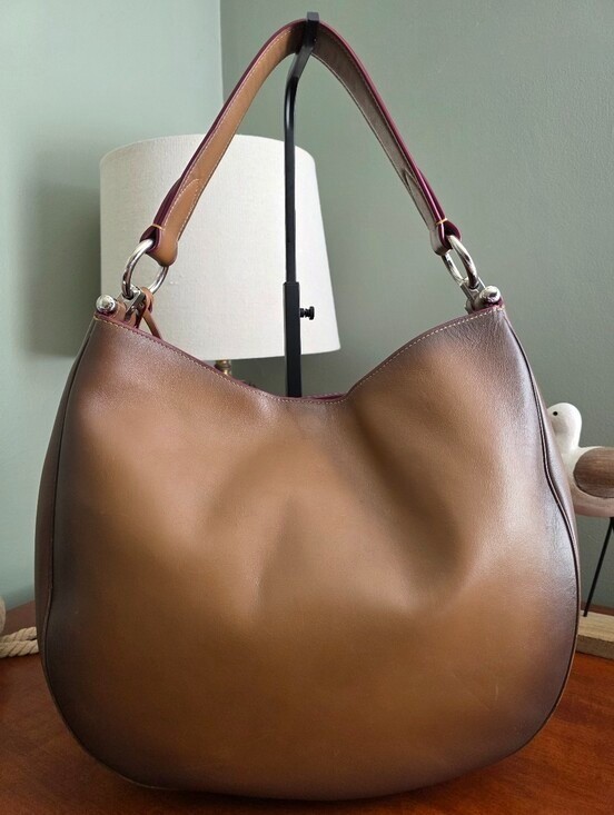 Coach F37905 Nomad Hobo Burnished Tan Glovetanned Leather Shoulder Bag