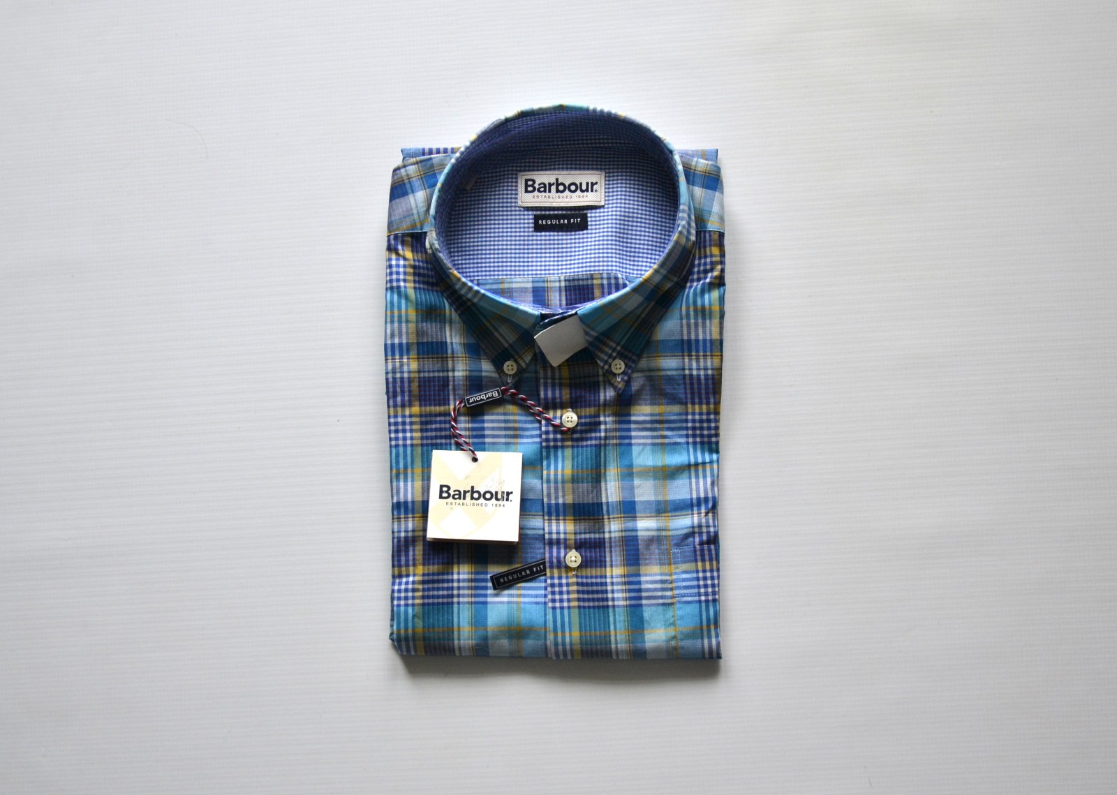 NEW BARBOUR ELLISON Men’s Shirt Men’s Summer Shirt Size 2XL Short Sleeve BIG SIZE