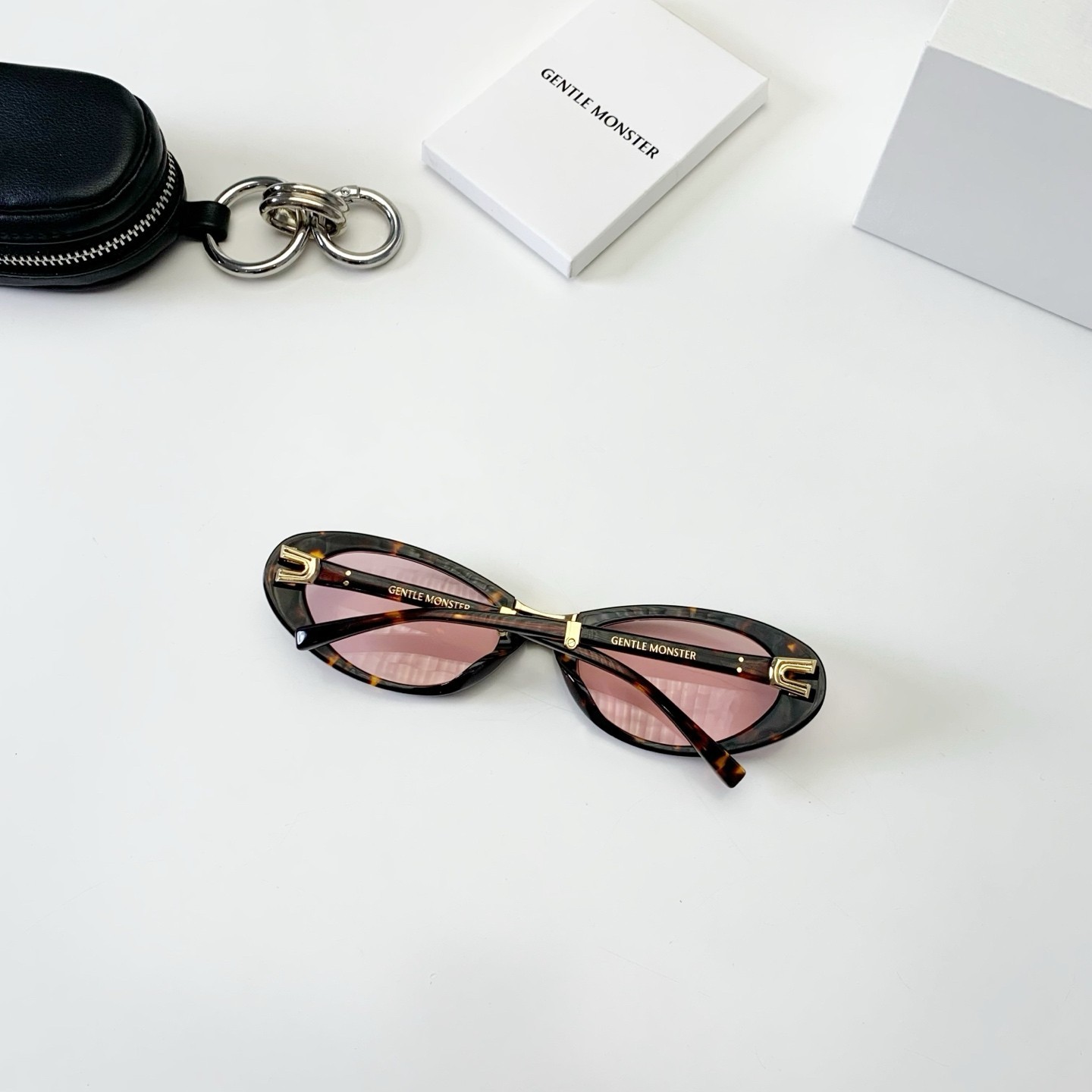 GENTLE MONSTER LOLANG Havana Pink 55口21-132 Sunglasses New w/ Case