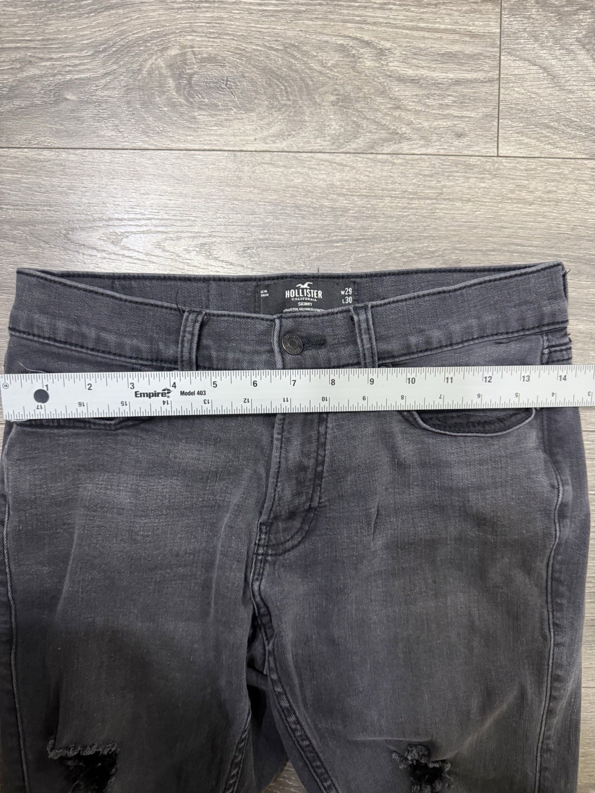 Hollister Faded Black Distressed Skinny Jeans29x30 Men’s