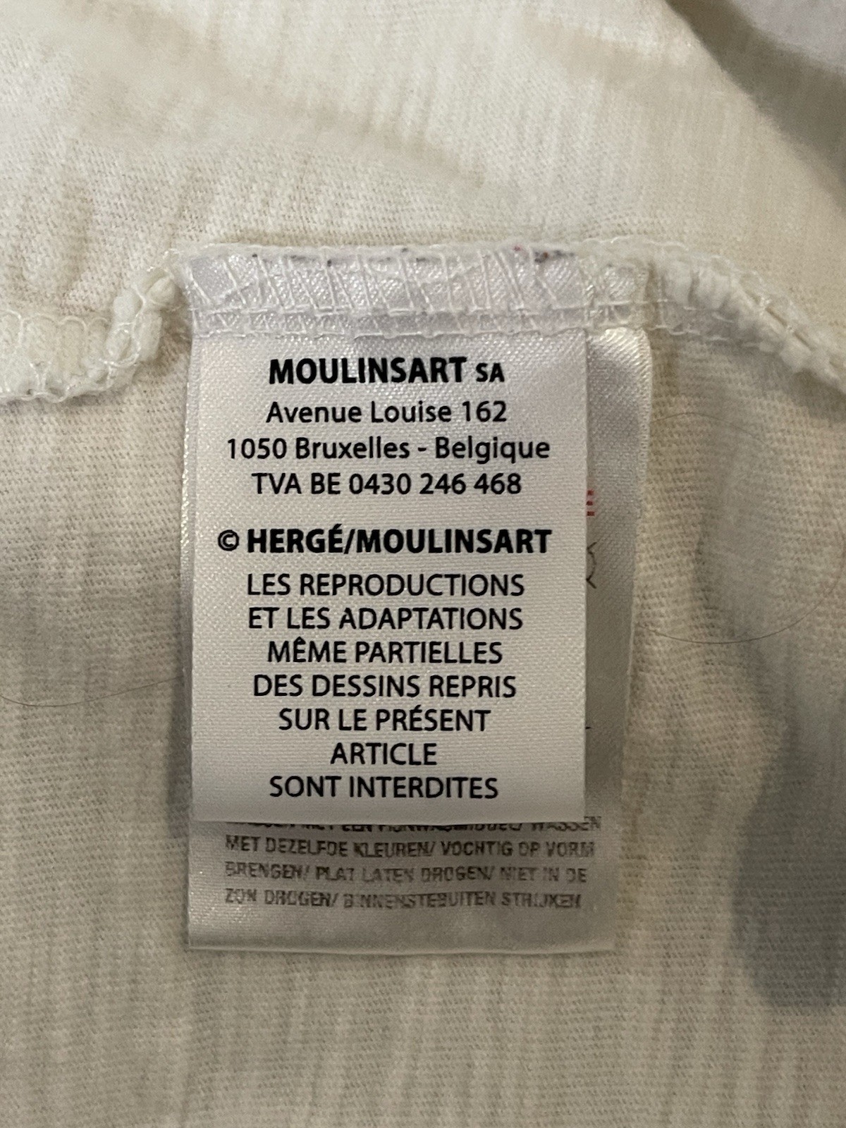 The Adventures of Tintin T Shirt Milou Snowy Dog Graphic Kilt Adult Small/Medium