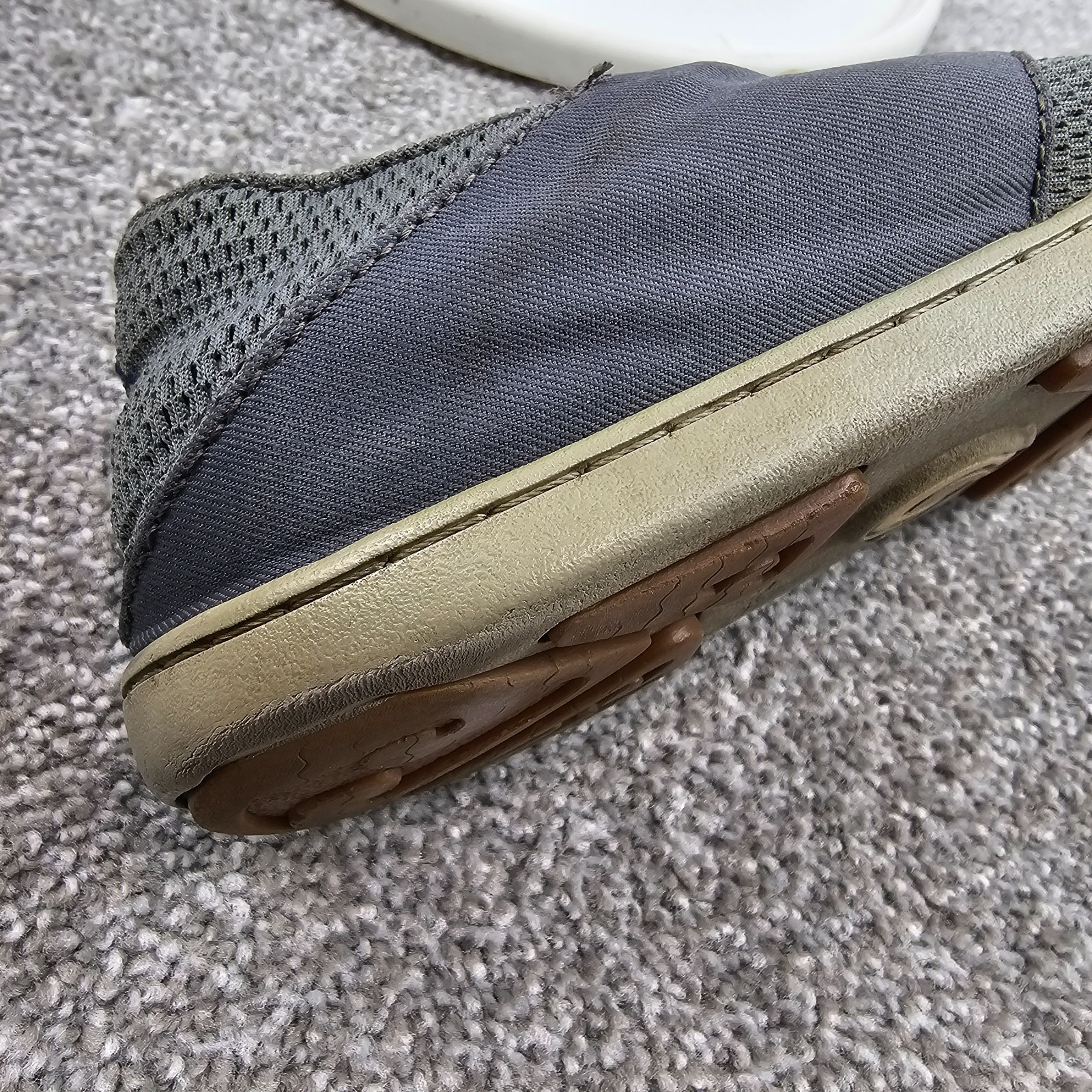 Olukai Nohea Moku Shoes Gray Mesh Slip On Causal Boat Mens Size 9