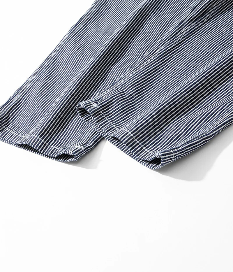 Original Denim Railway Worker Jeans Pants Amikaki Striped Longs Tooling Trousers