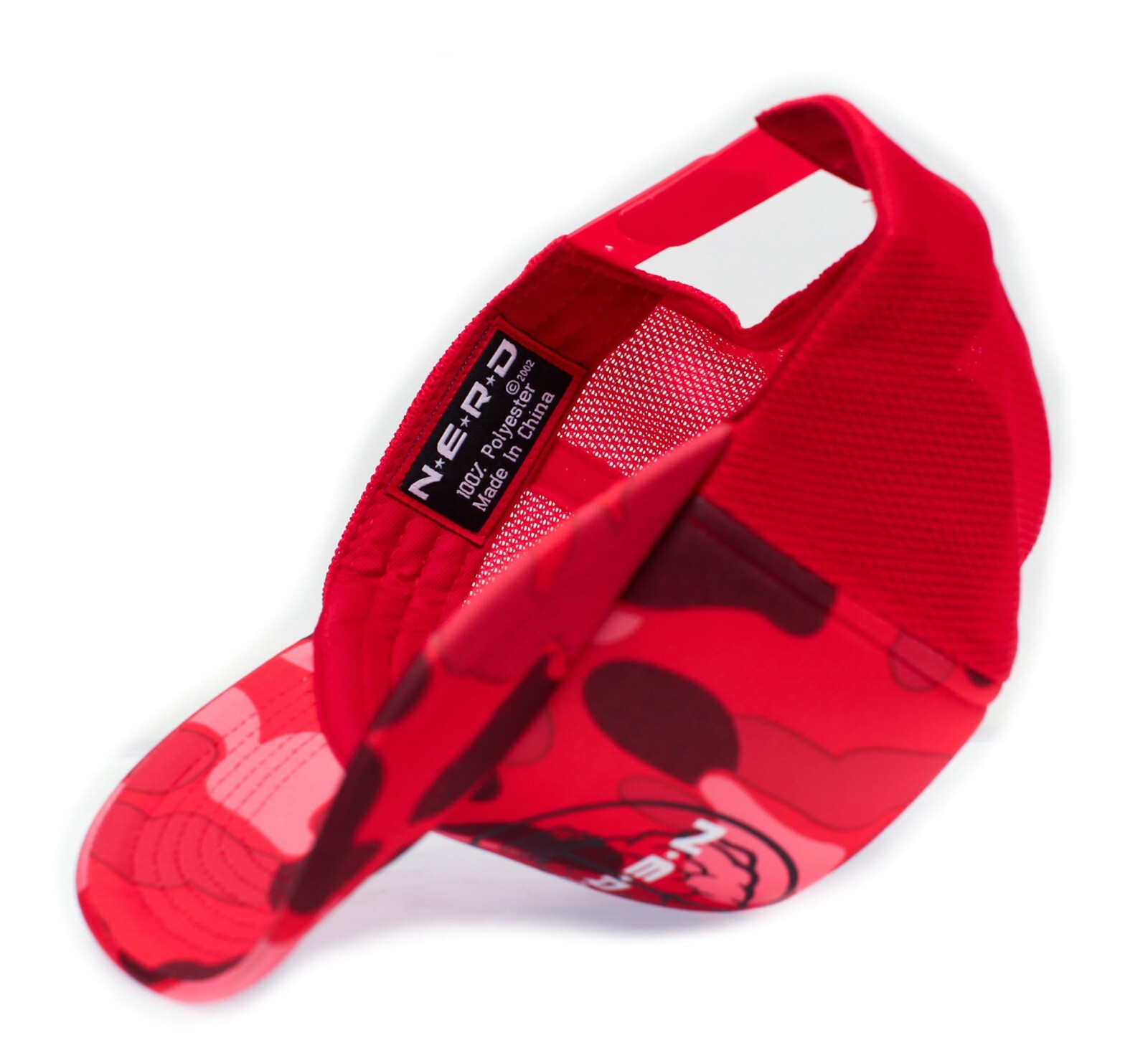 NERD Hat Pink/Red Camo Rare Japan One Size Adult N*E*R*D Cap