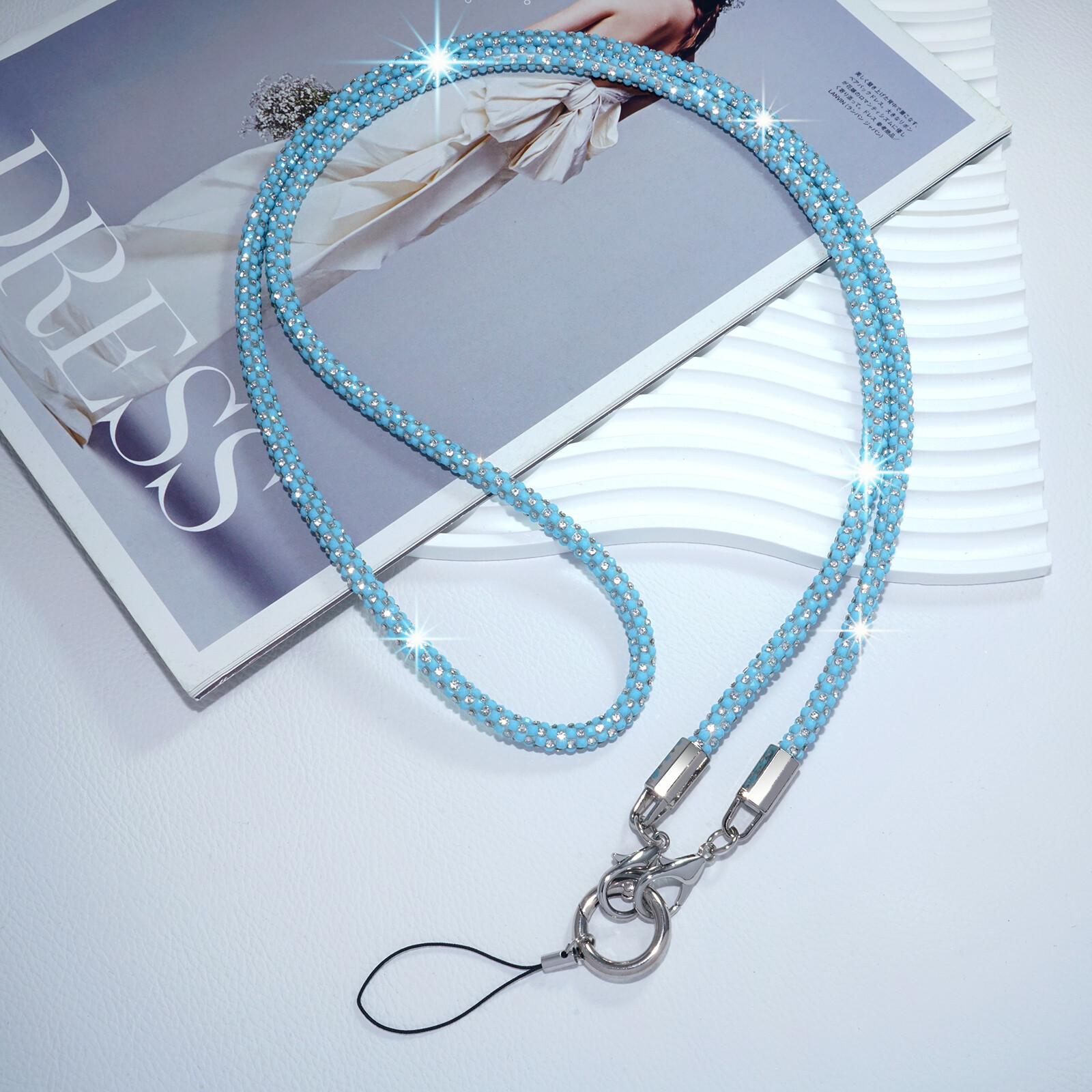 Adjustable Durable Multi-Color Stylish Rhinestone Phone Lanyard For Men Women