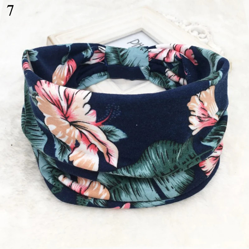 Bohemian Wide Cotton Stretch Headbands Women Headwrap Turban Headwear Bandage