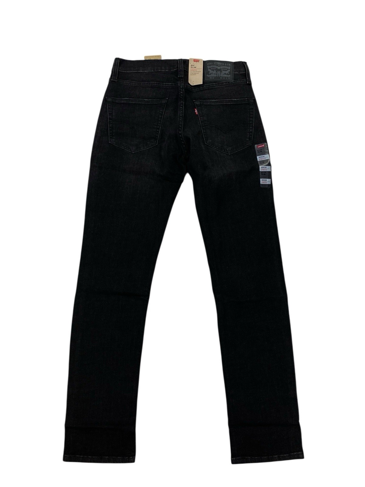 NEW Levi’s Strauss 511 Slim Stretch Black Mens Denim Jeans Size 30×32
