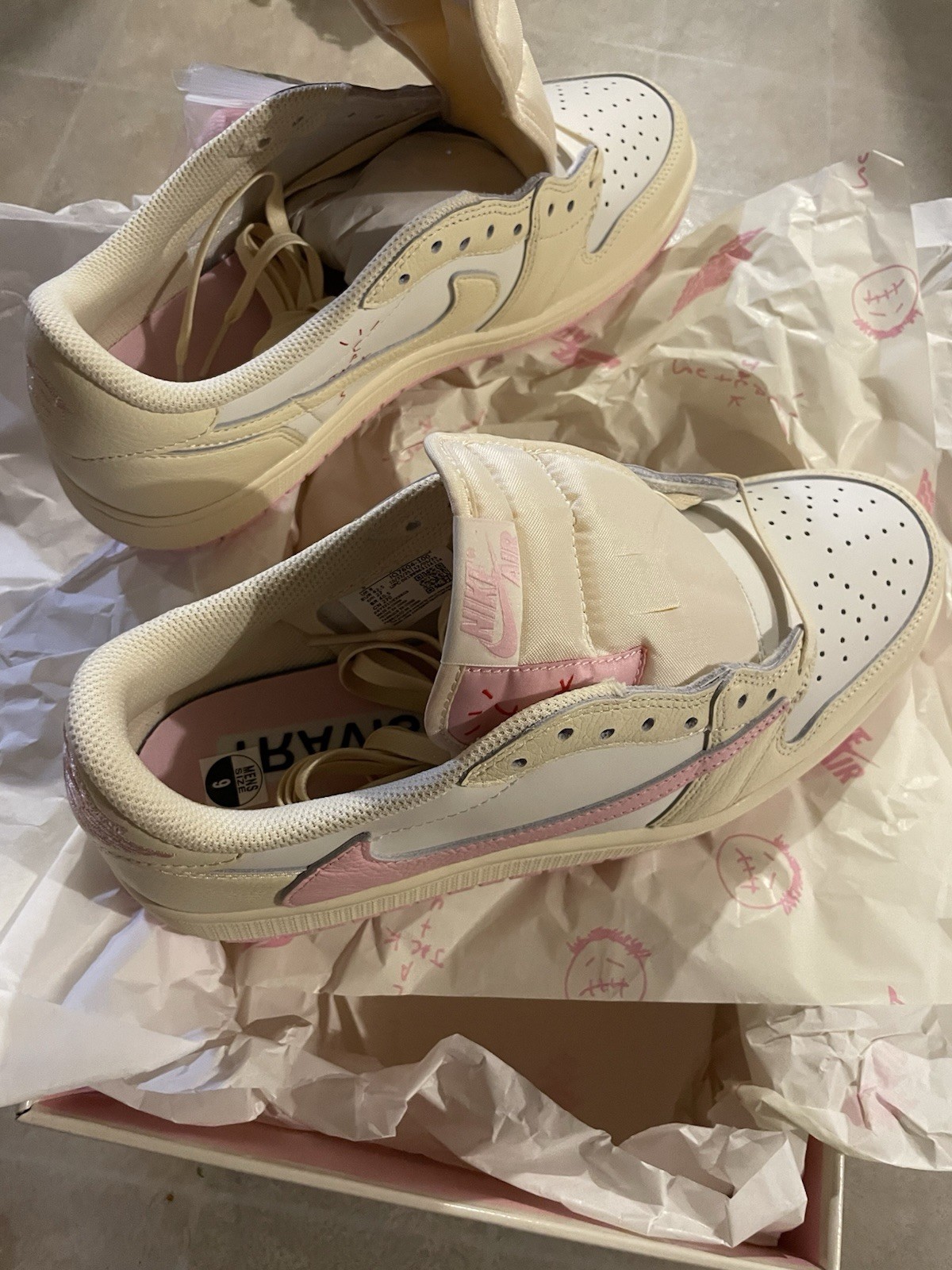 Nike Air Jordan 1 Low Travis Scott Colorblock Leather Low Top Sneakers Custom