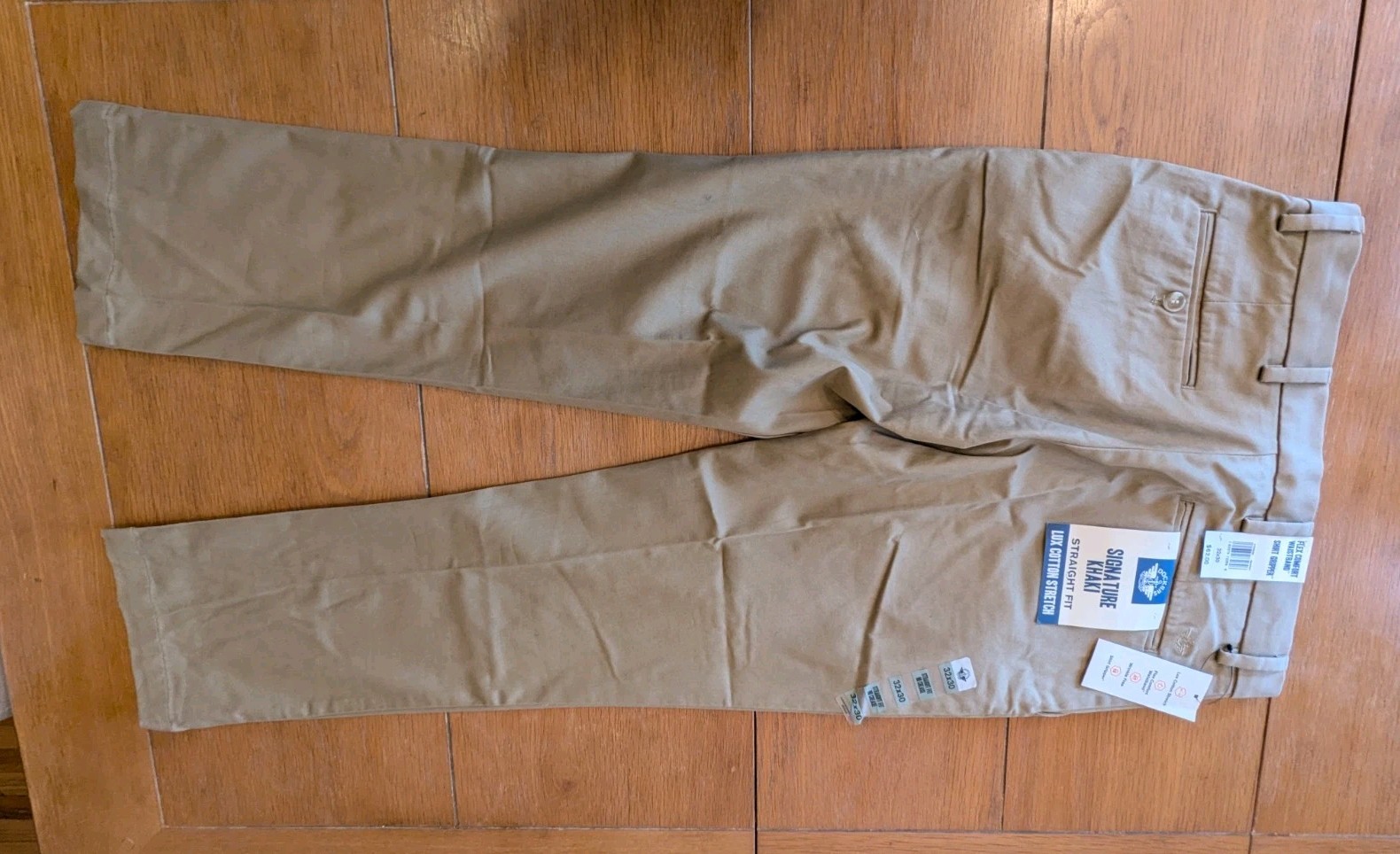 Dockers Mens Straight Fit Signature Lux Cotton Stretch Khaki Pant Khaki 32X30