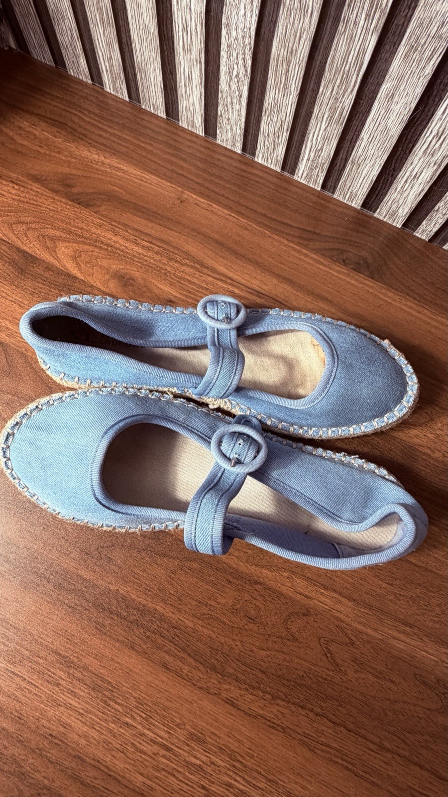 CL by Laundry Women’s Blue Mary Jane Flats Buckle Closure Round Toe Solid