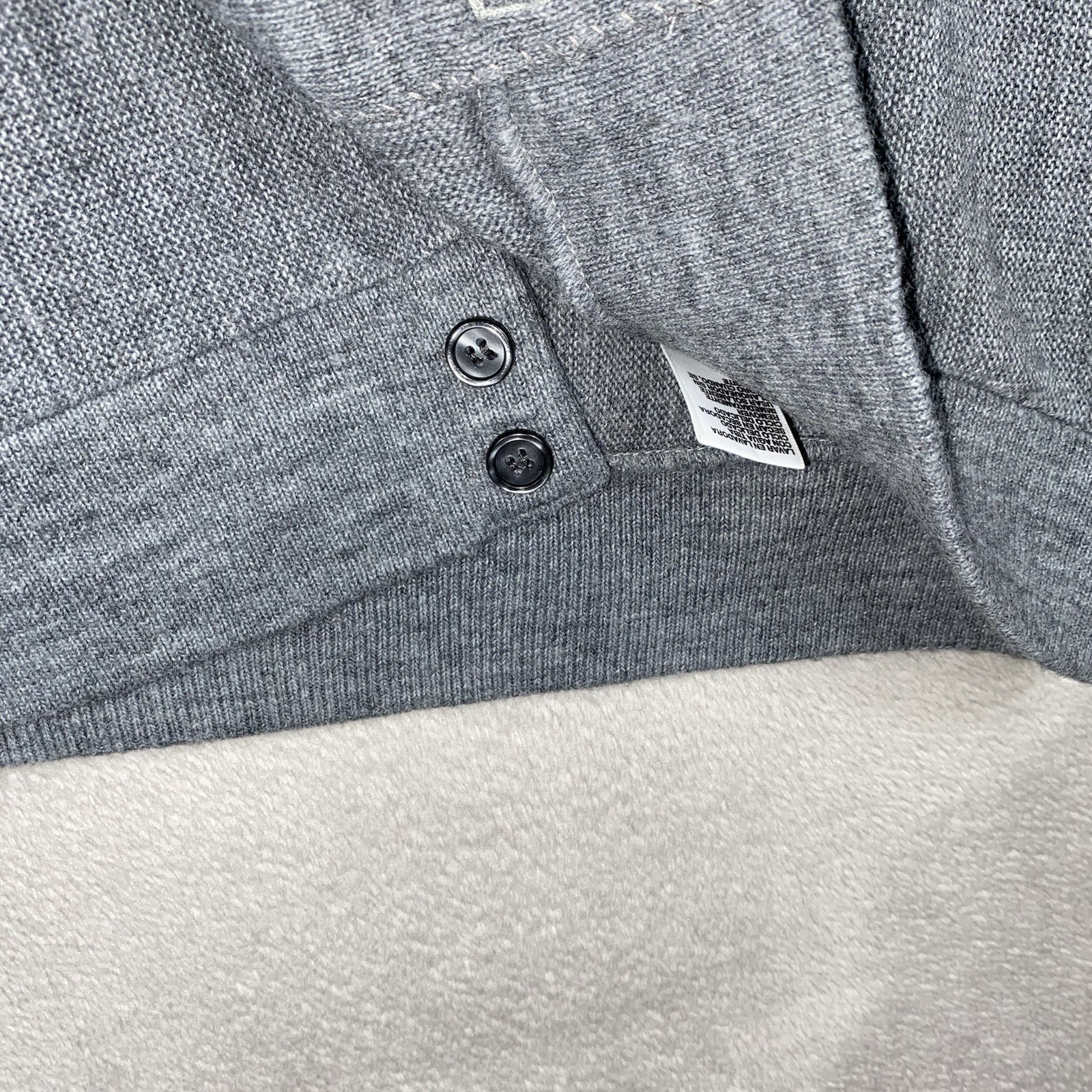 Vintage Izod Cardigan Sweater Men’s XL Gray Academia Acrylic Made In USA Grandpa