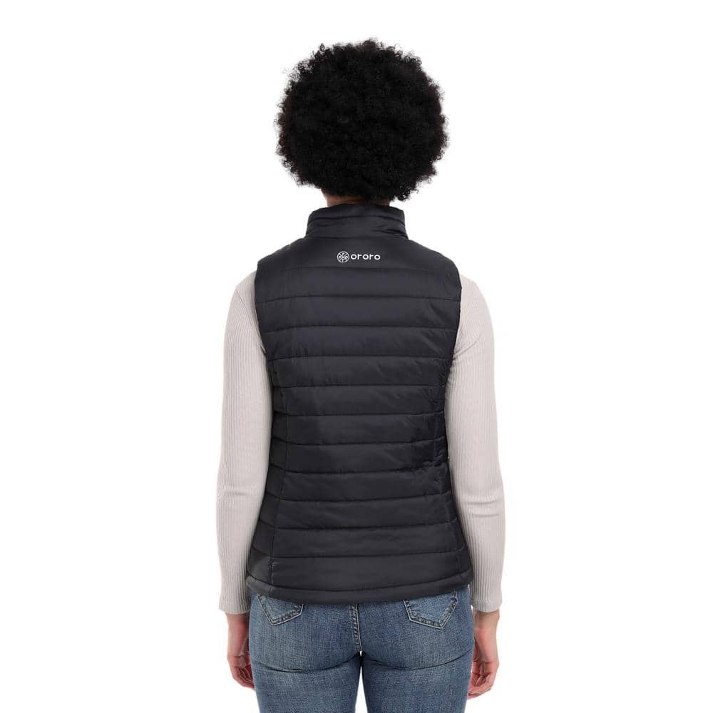 ORORO Women’s XX-Large Black 7.38-Volt Heated Vest w/ One 4.8 Ah Battery
