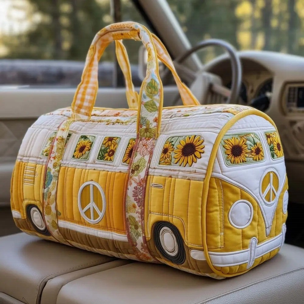Adjustable Strap Quilted Duffle Bag Large Capacity 3D Quilting Craft Travel