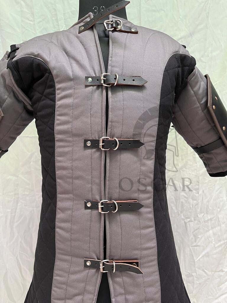 MEDIEVAL GAMBESON ARMOR Costume Gambeson Free Leather Arm | Reenactment Roman