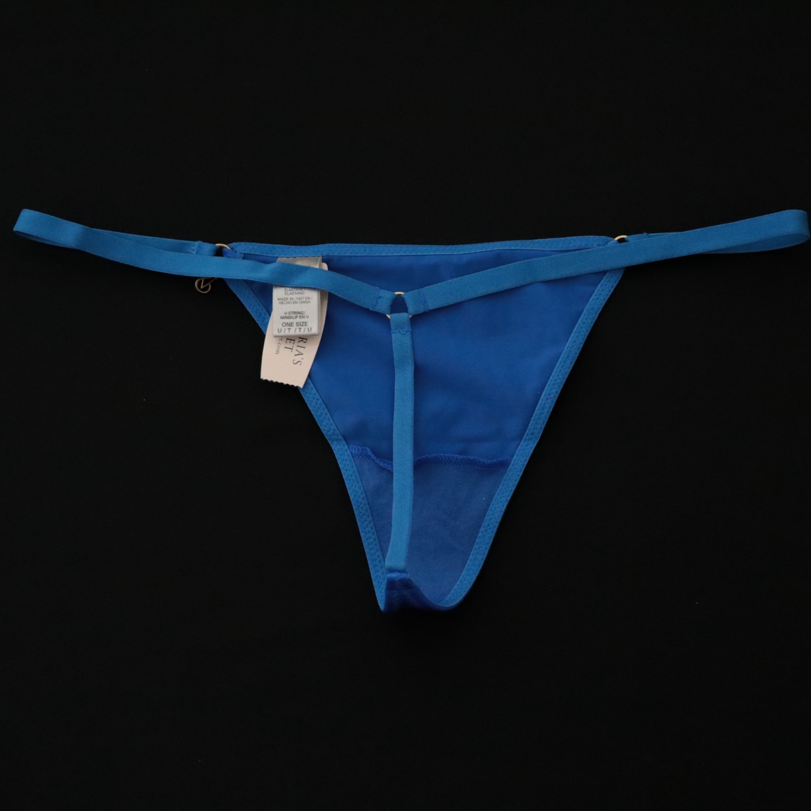 NEW Victoria’s Secret VTG Satin Charm V-String Thong Panty ONE SIZE O/S