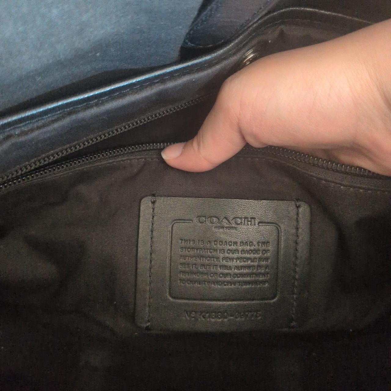 Coach Mens Black Signature Inner Pockets Travel Briefcase/Document Case