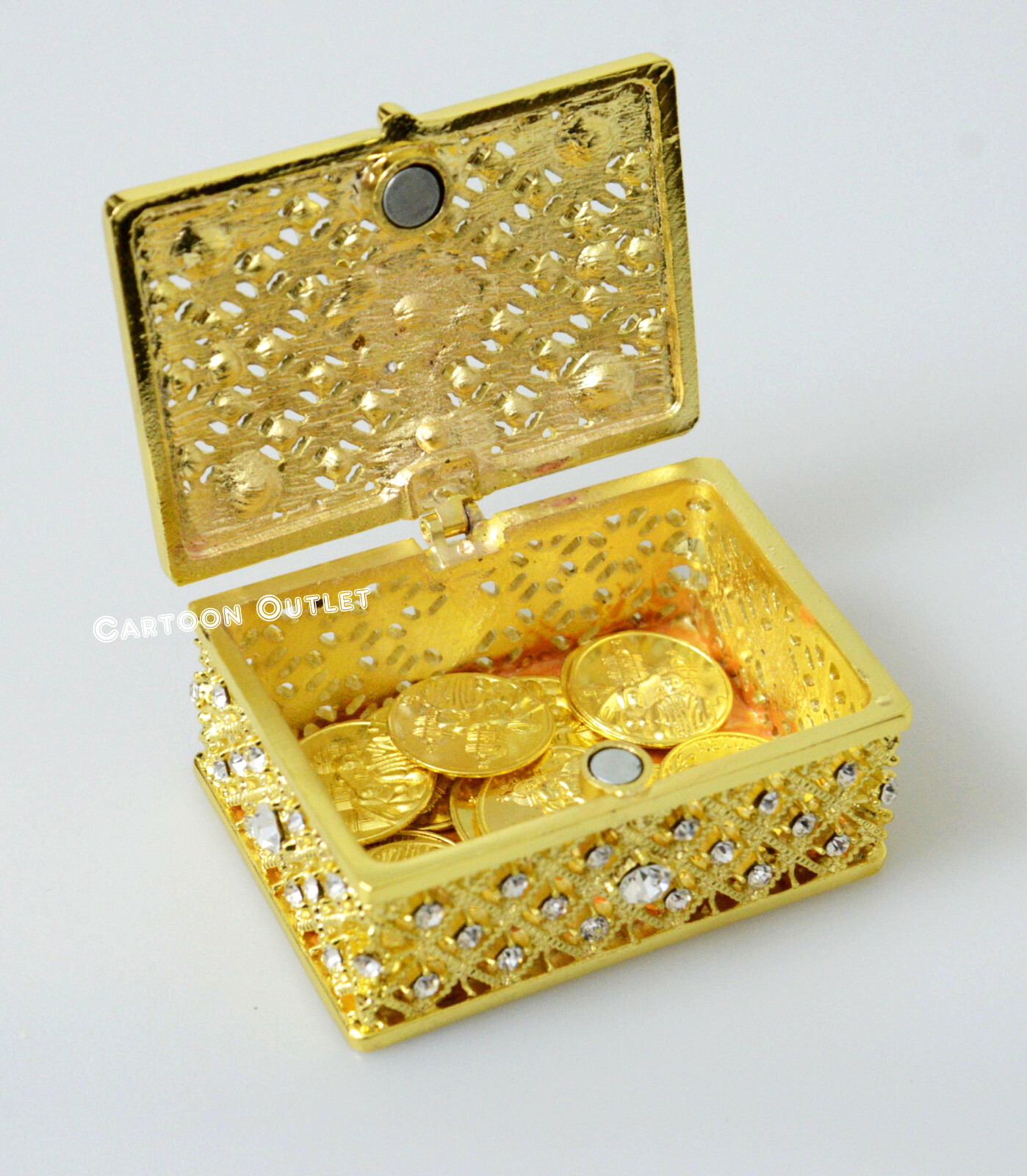ARRAS DE BODA GOLD WEDDING CEREMONY UNITY 13 COIN SET CHEST BRIDAL Rhinestones