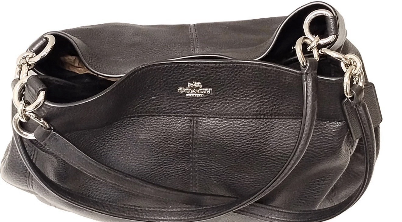 Coach Large Black Leather Bag