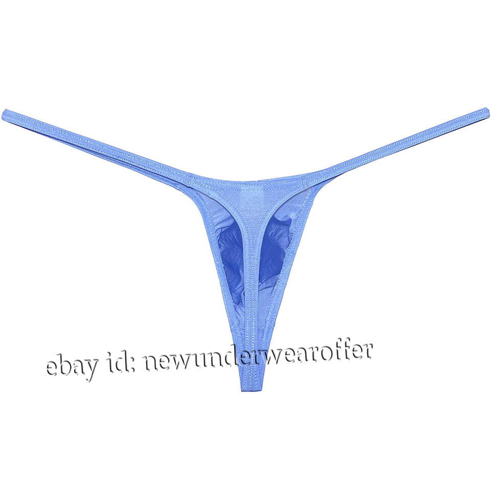 Men Ice Silk String Thong Grape Smugglers Contoured Pouch Underwear Narrow Waist